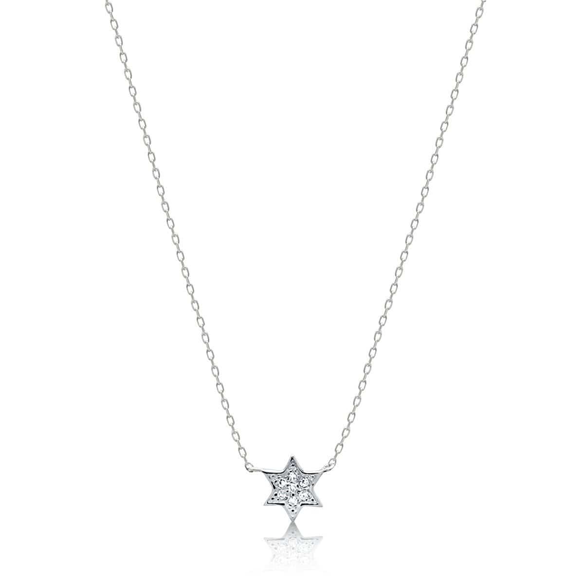 Petite Diamond Jewish Star Necklace - 14k Yellow, White or Rose Gold、mySite、topwebapps