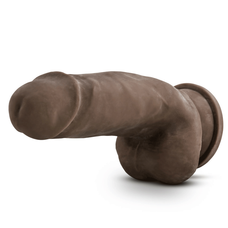 Au Naturel Realistic Fat Boy 7 Inch Brown Anal Dildo with Balls by Blush Novelties、mySite、bottomscart