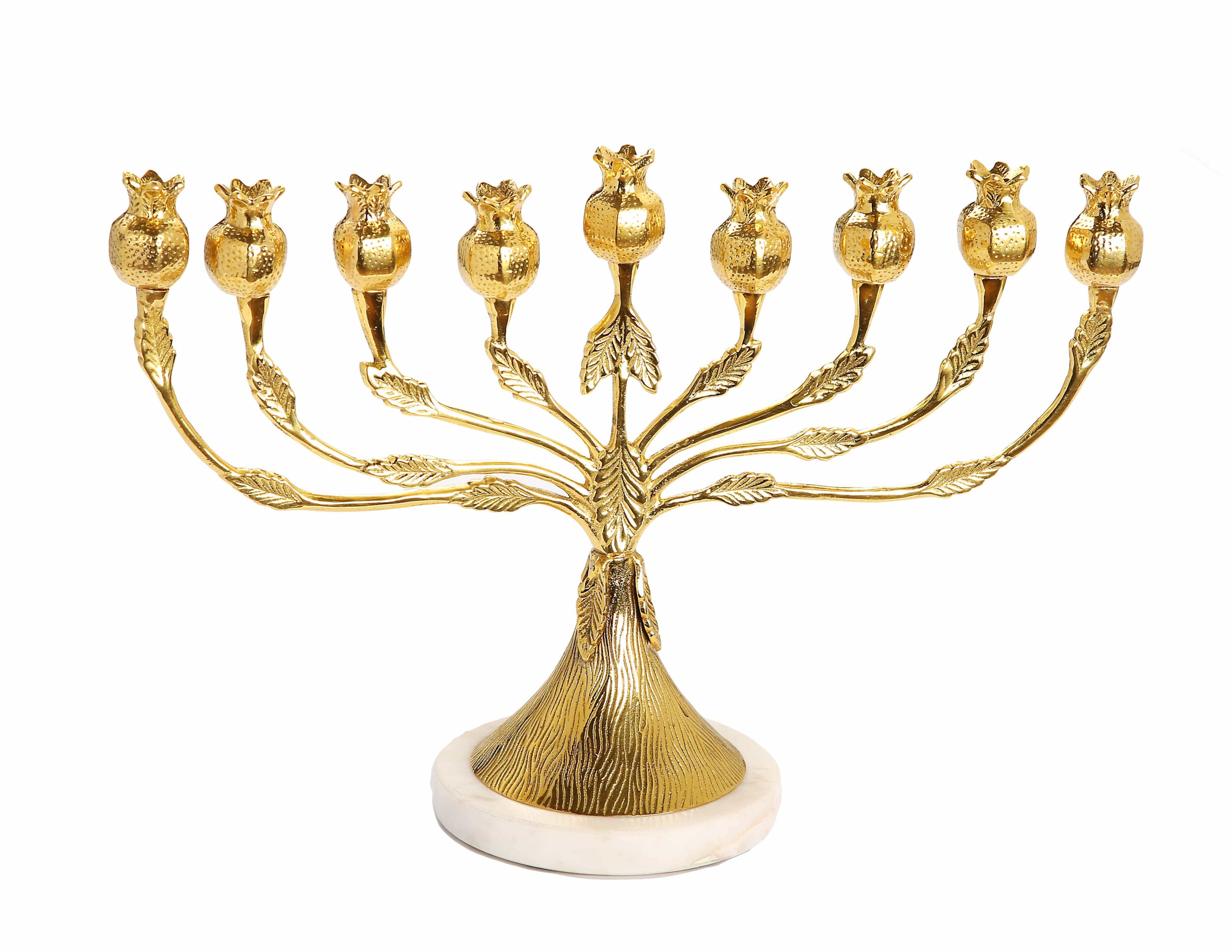 Gold Menorah with Pomegranate Design、mySite、topwebapps