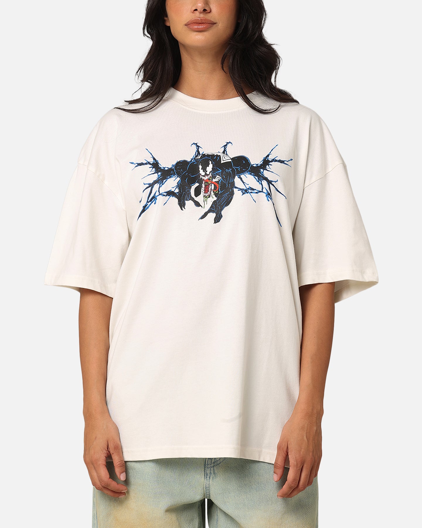 Goat Crew Marvel Spider-Man Y2K Venom T-Shirt Off White、mySite、zt4zffjzw