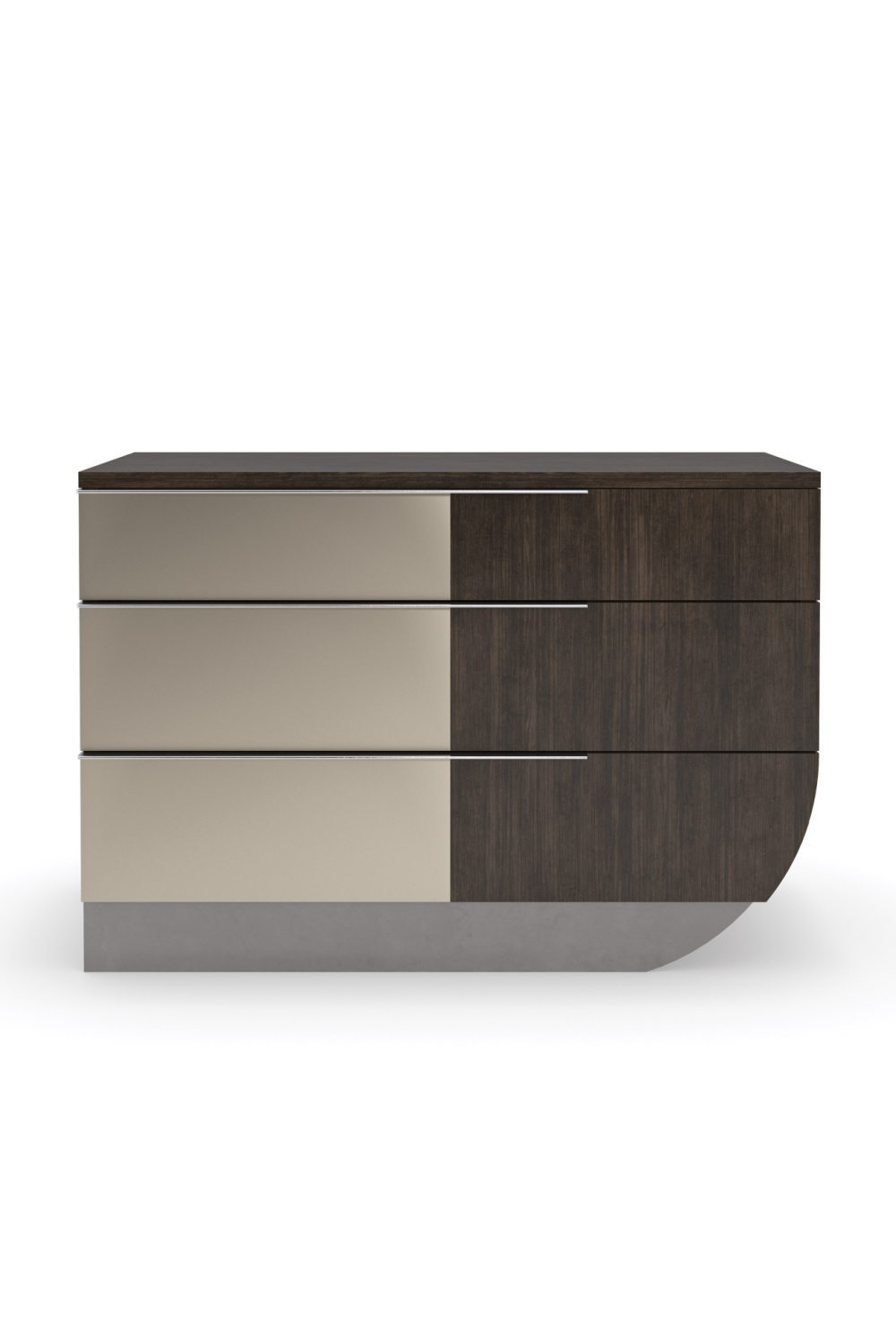 Bronze Mirror Modern Nightstand | Caracole La Moda、mySite、neckold