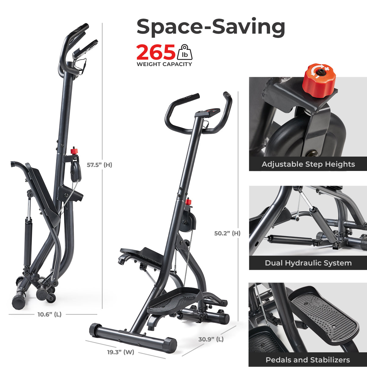  Smart Extra Long Range Climber Stepper with Handlebar、mySite、ghnorth