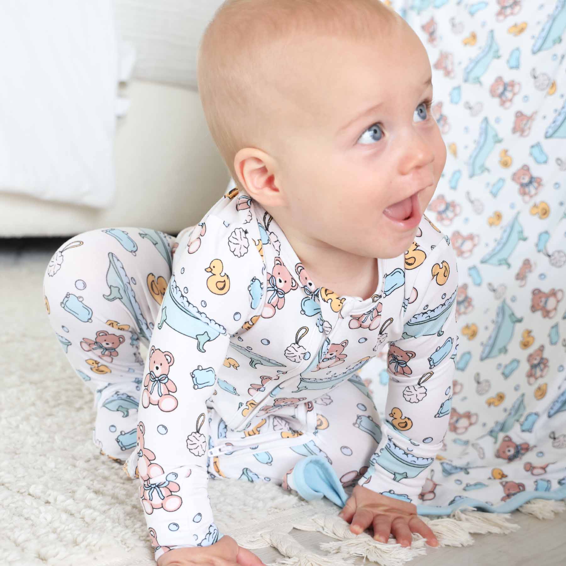  Bathtime Besties Zipper Footie | Blue、mySite、layawaytickets