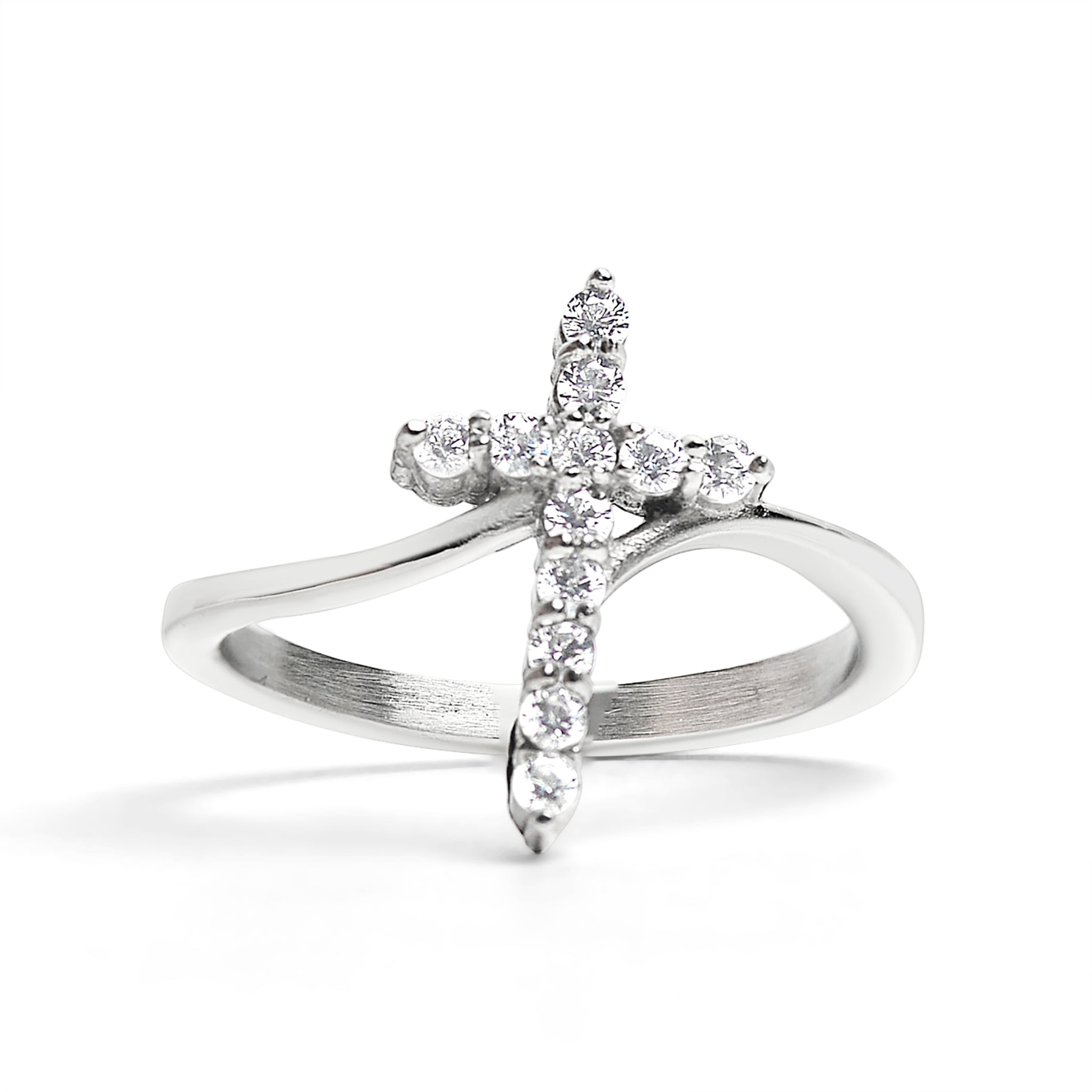 Stainless Steel CZ Cross Ring / FSR0002、mySite、dreamappss
