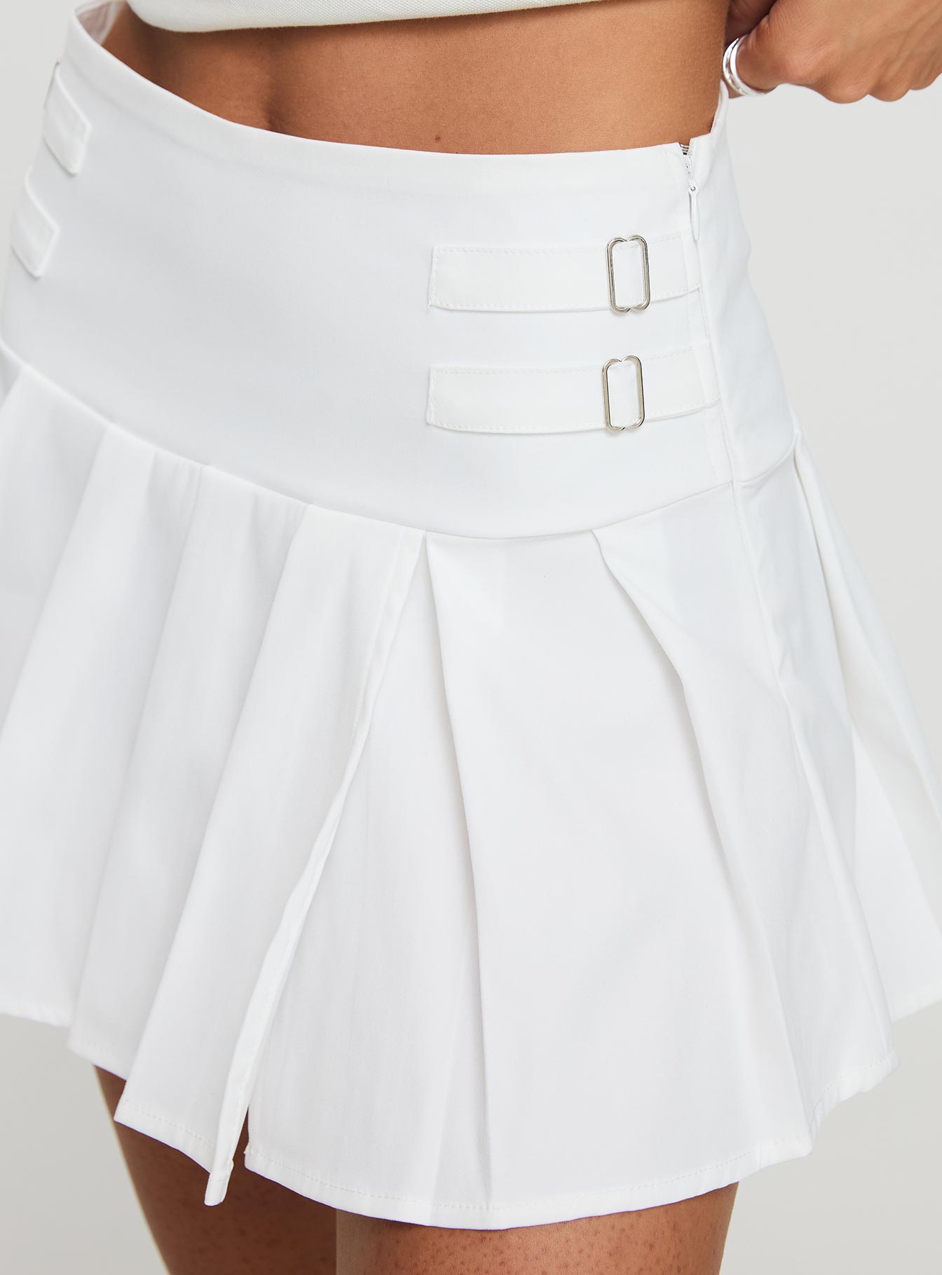 Cartwright Mini Skirt White、mySite、solidvoid