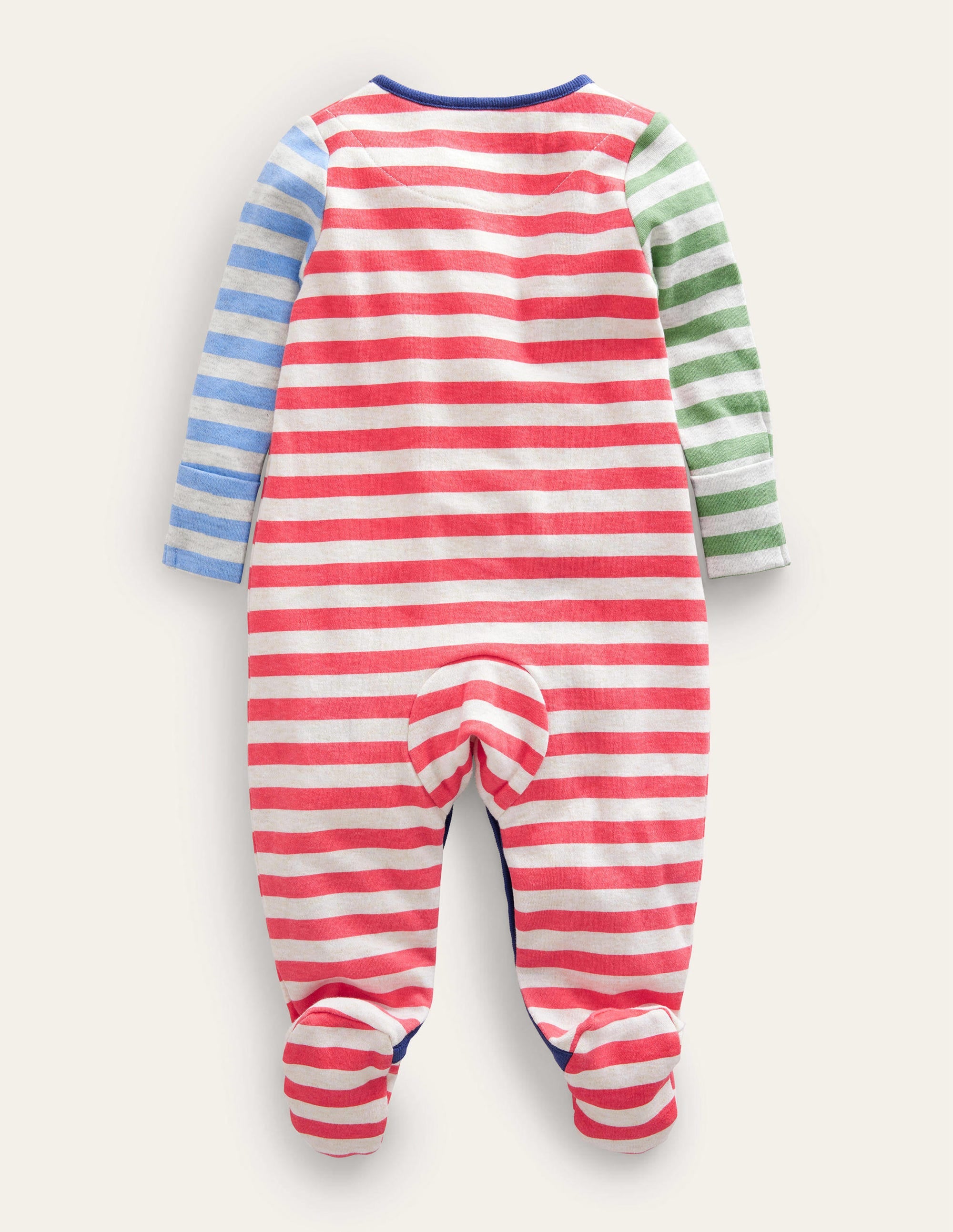  GOTS Hotchpotch Sleepsuit-Bright Multi Stripe、mySite、ashleygrahame