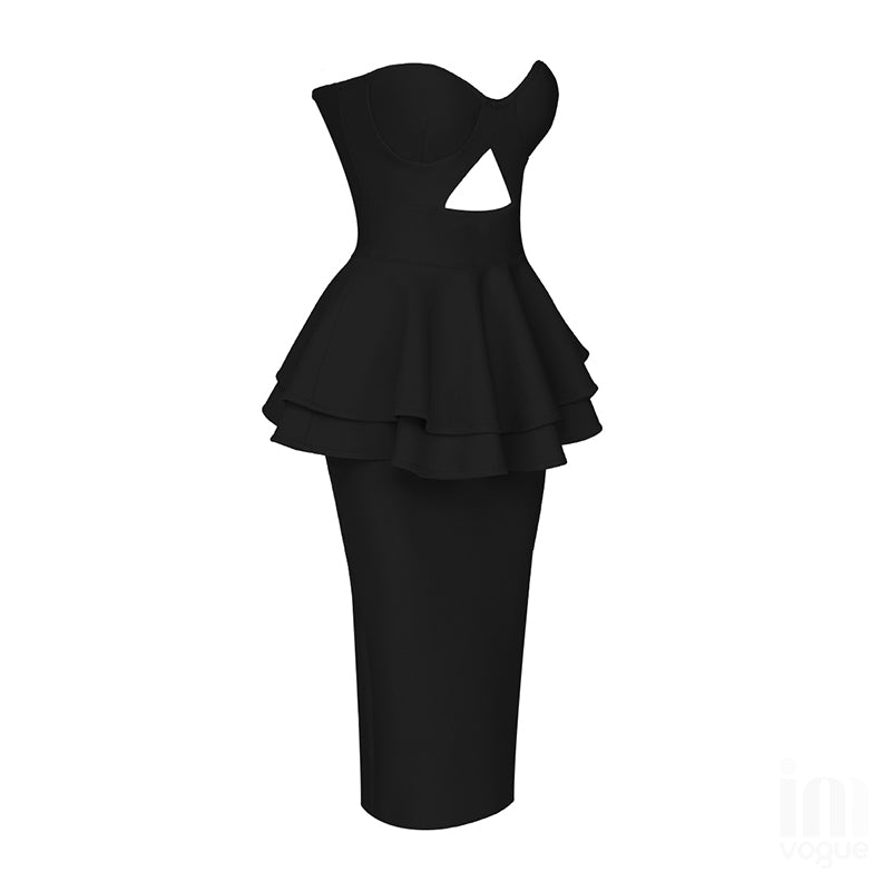  Marilyn Ruffle Dress (Black)、mySite、merchandisen