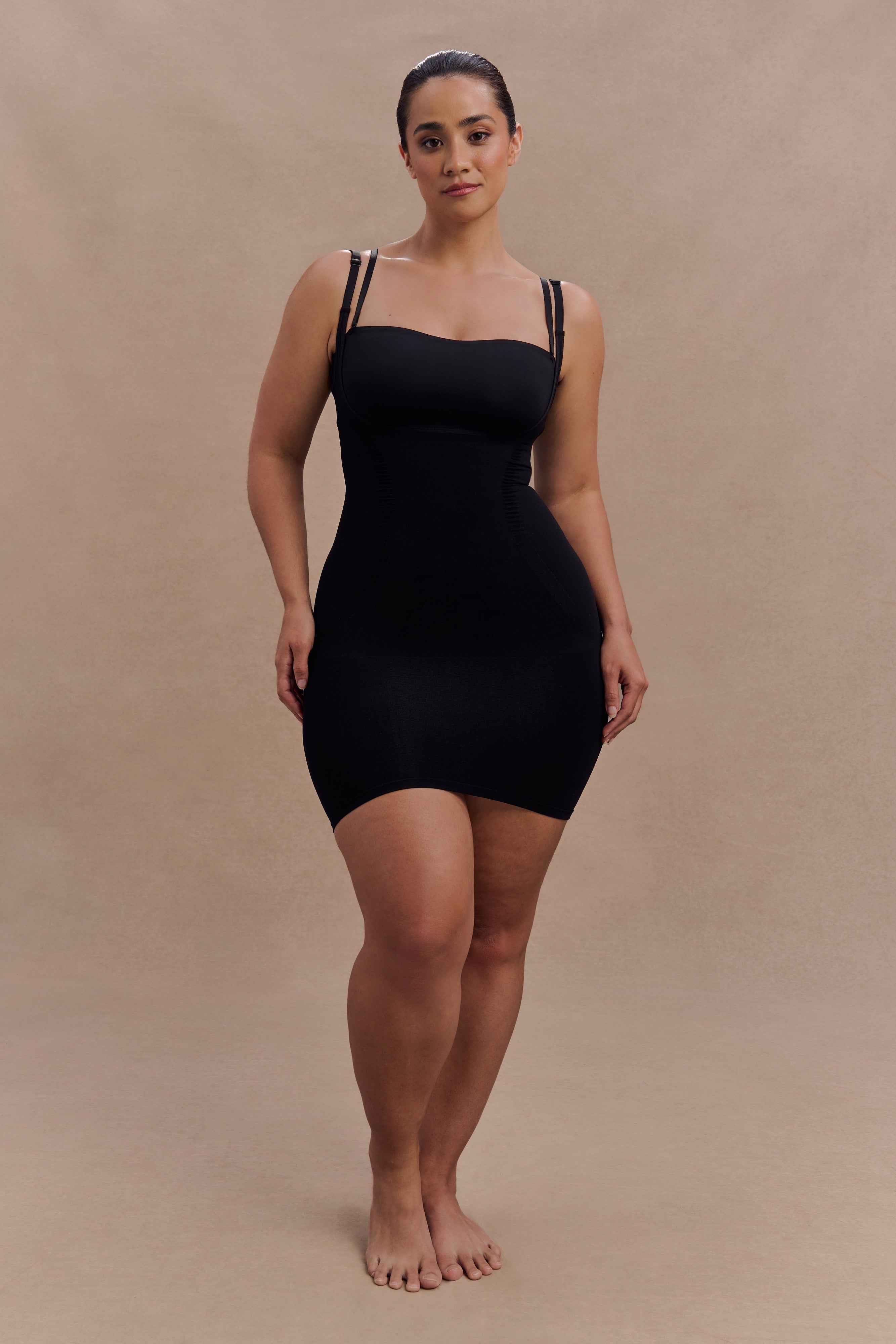 Jocelyn Backless Shapewear Mini Dress - Black、mySite、solidvoid