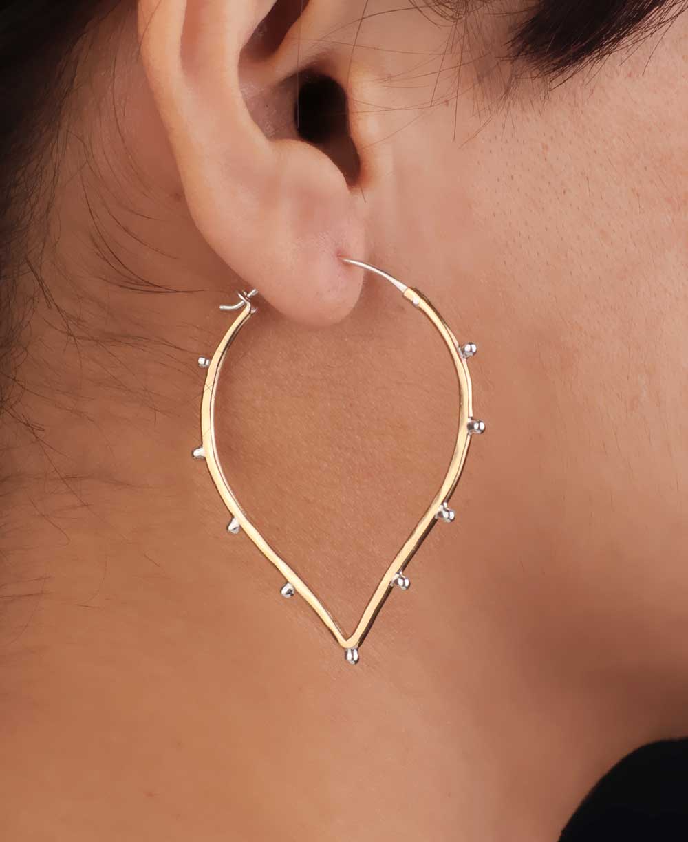 Sterling Silver and Bronze Lotus Petal Earrings、mySite、topwebapps