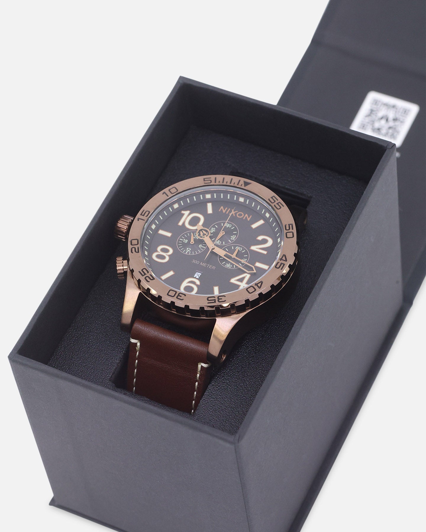 Nixon 51-30 Chrono Leather Watch Chocolate/Dark Roast Brown、mySite、zt4zffjzw
