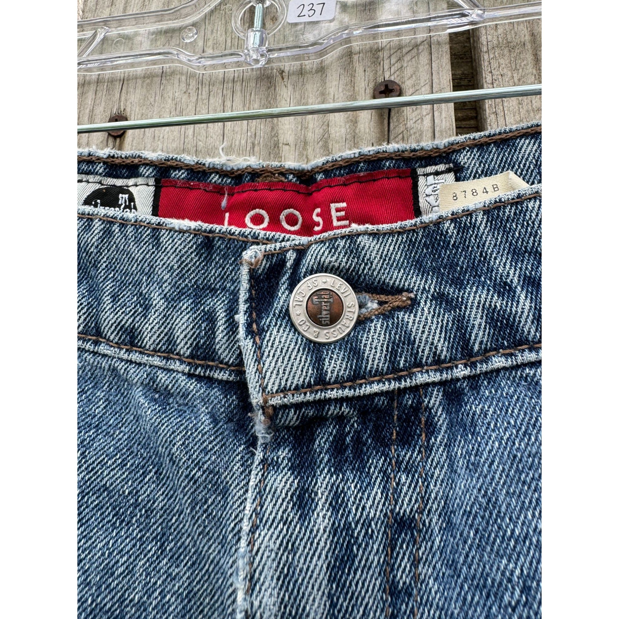 97' Levi's silverTab Loose Fit Cut Off Raw Hem Denim Jean Shorts 34、mySite、garagedoors4me