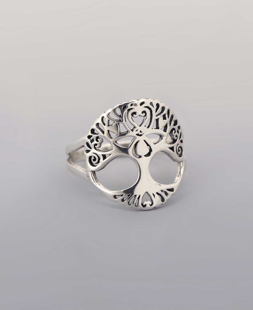 Sterling Silver Tree of Life Love Earth Goddess Ring - Size 6、mySite、topwebapps