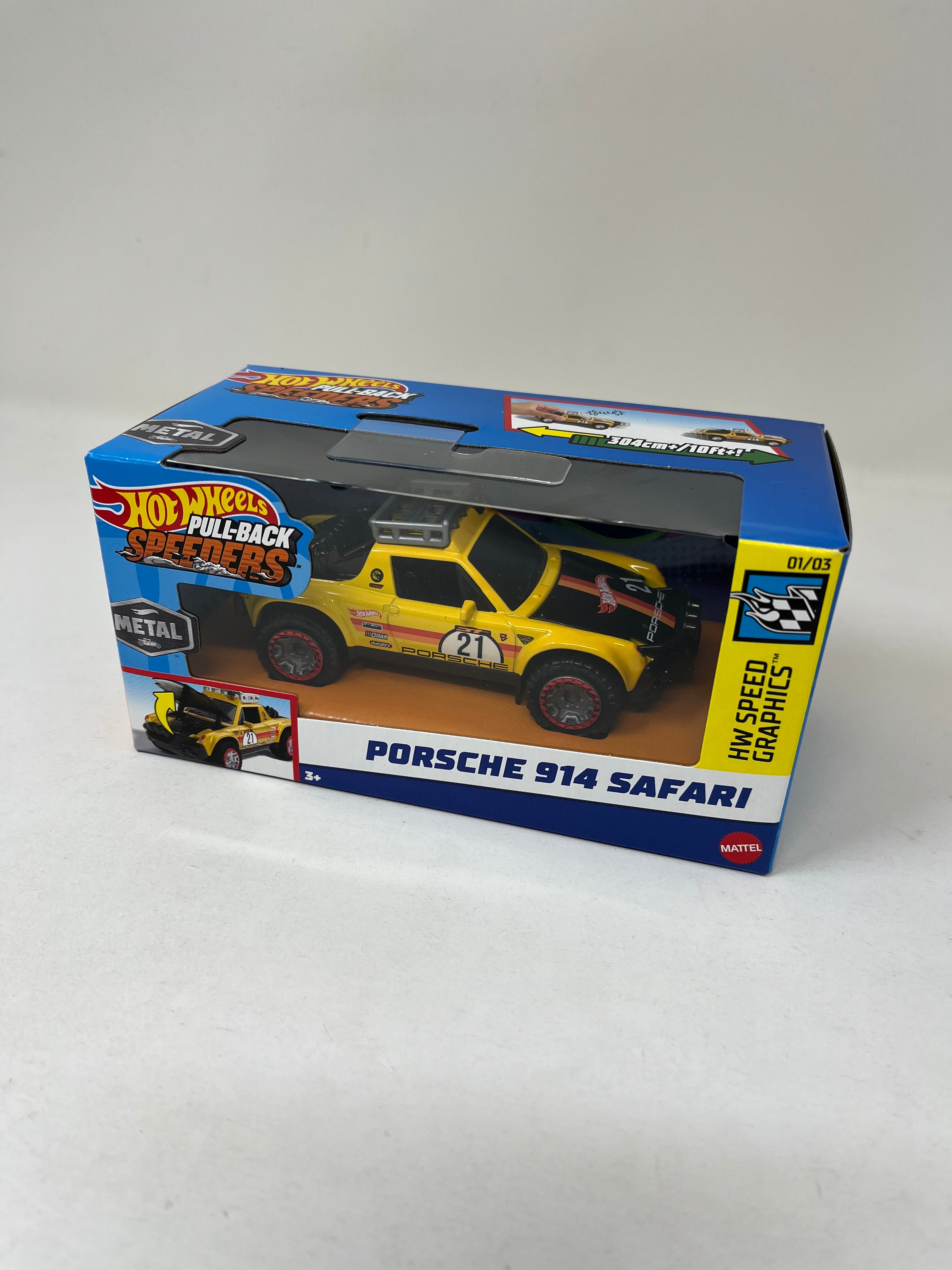 Porsche 914 Safari * Yellow * 2024 Hot Wheels Pull-Back Speeders 1:43 scale、mySite、hgirdovlk