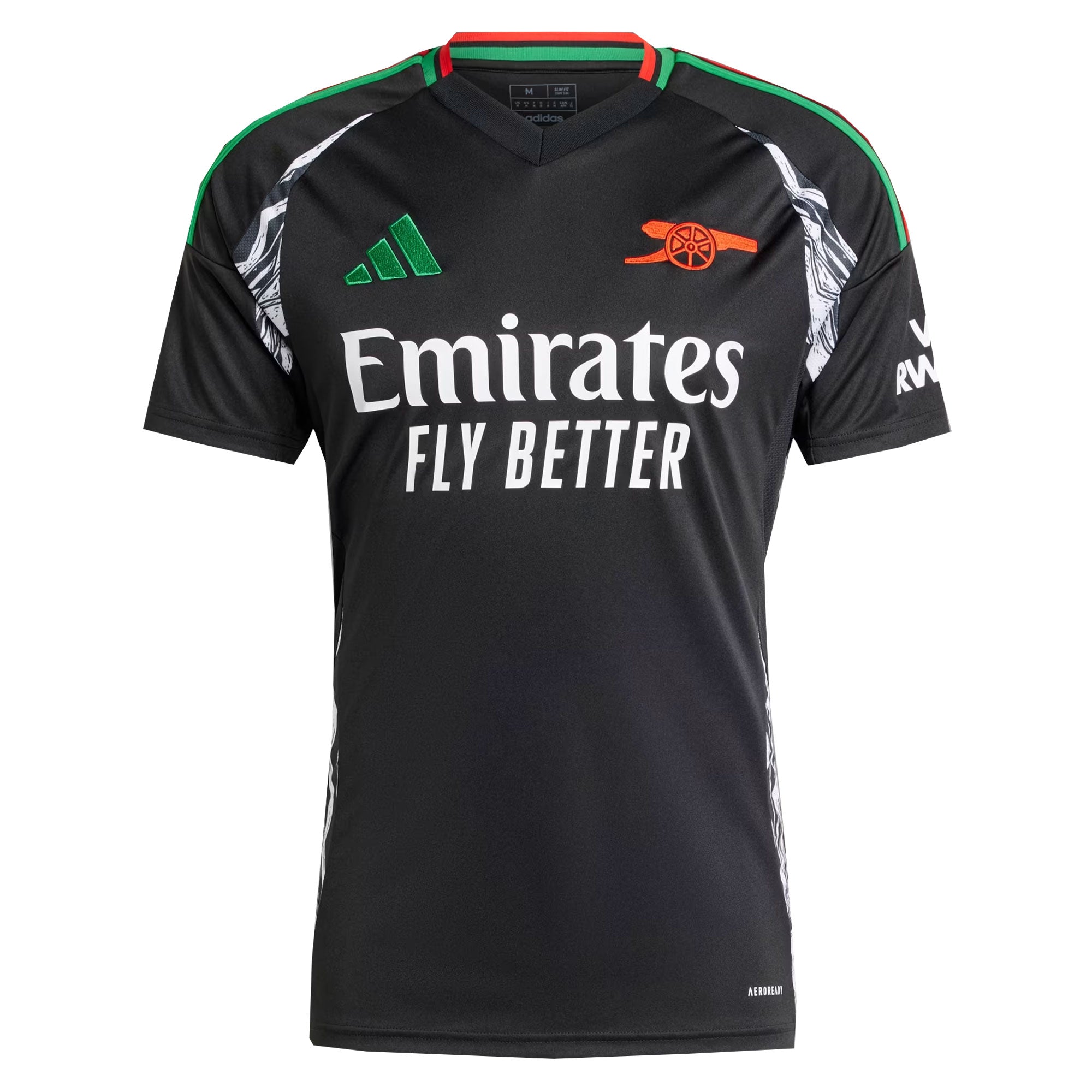 adidas Men's Arsenal 2024/25 Away Jersey Black、mySite、noshort