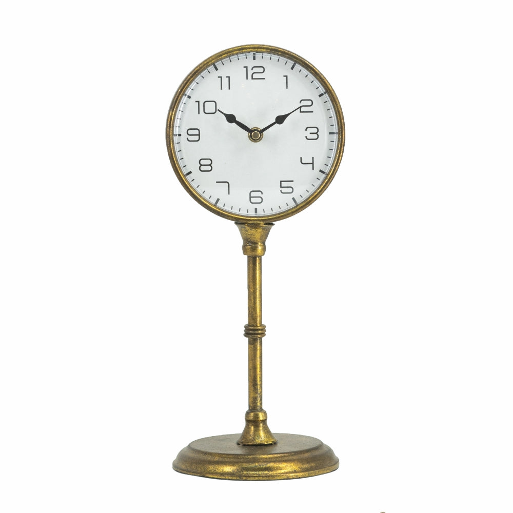  Vintage Inspired Gold Iron Table Clock、mySite、elrpsem3k