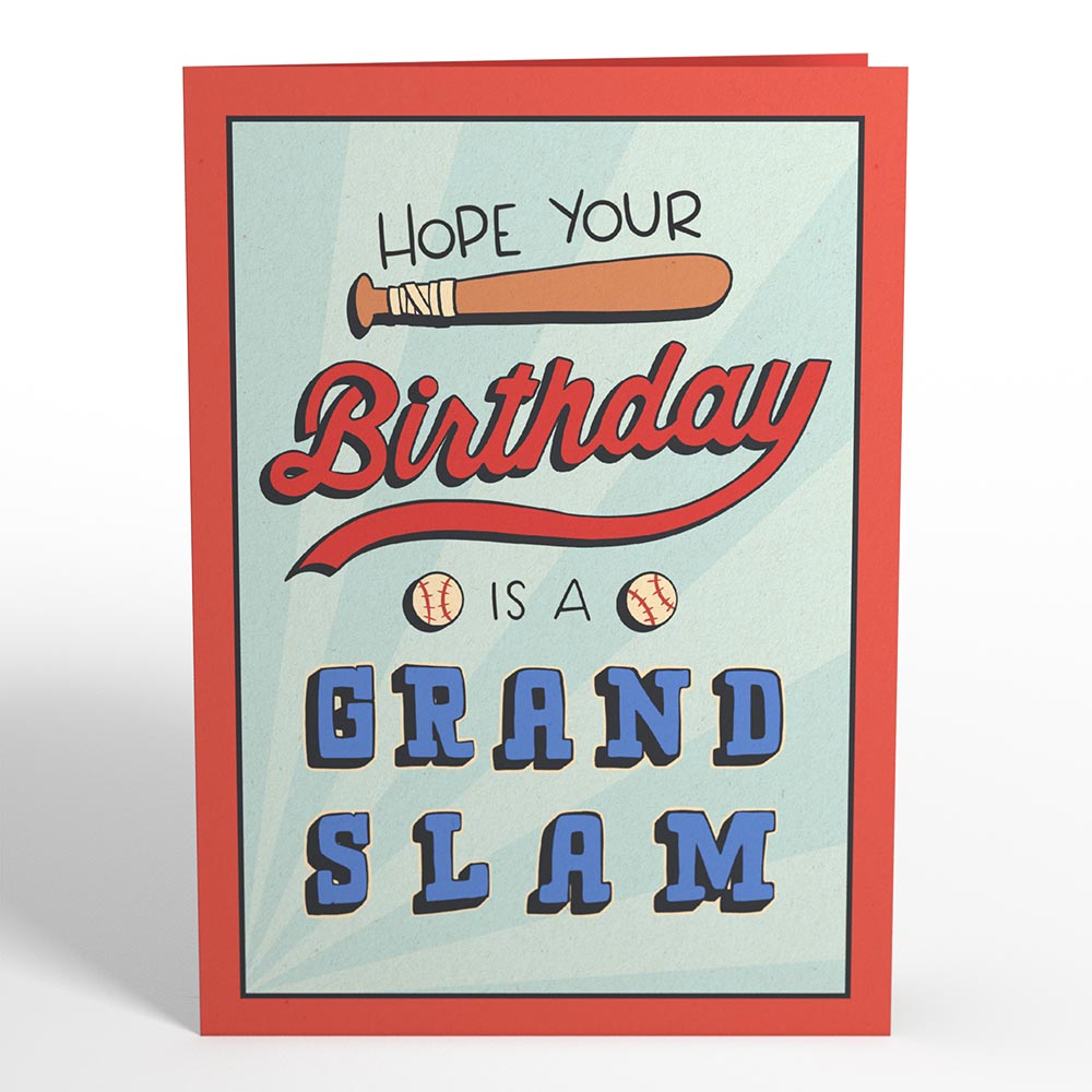 Grand Slam Birthday Baseball Pop-Up Card、mySite、solidvoid