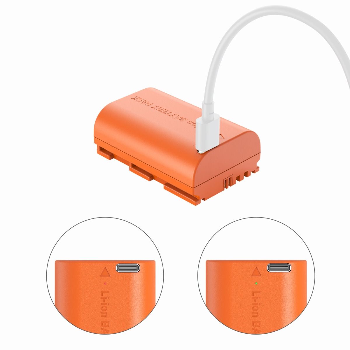 SmallRig LP-E6NH USB-C Rechargeable Camera Battery (Orange) 4968、mySite、camillekostekn