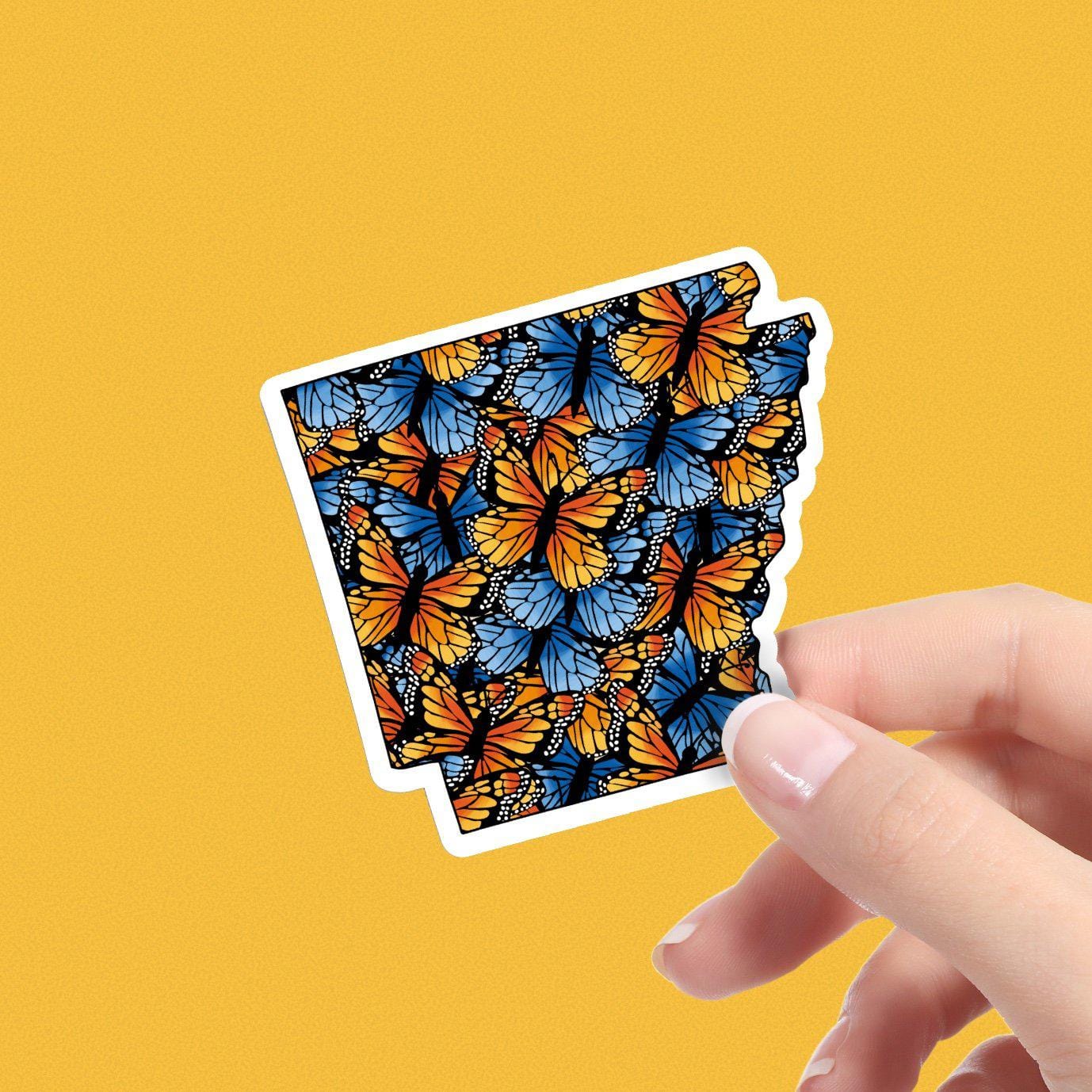  Arkansas Butterfly Pattern Sticker、mySite、elrpsem3k