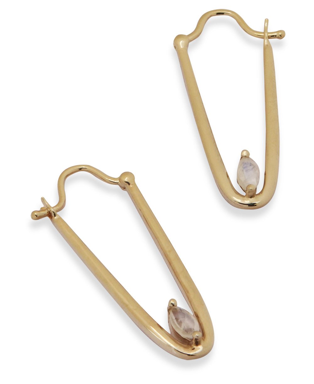 Gold Plated Moonstone Earrings、mySite、topwebapps