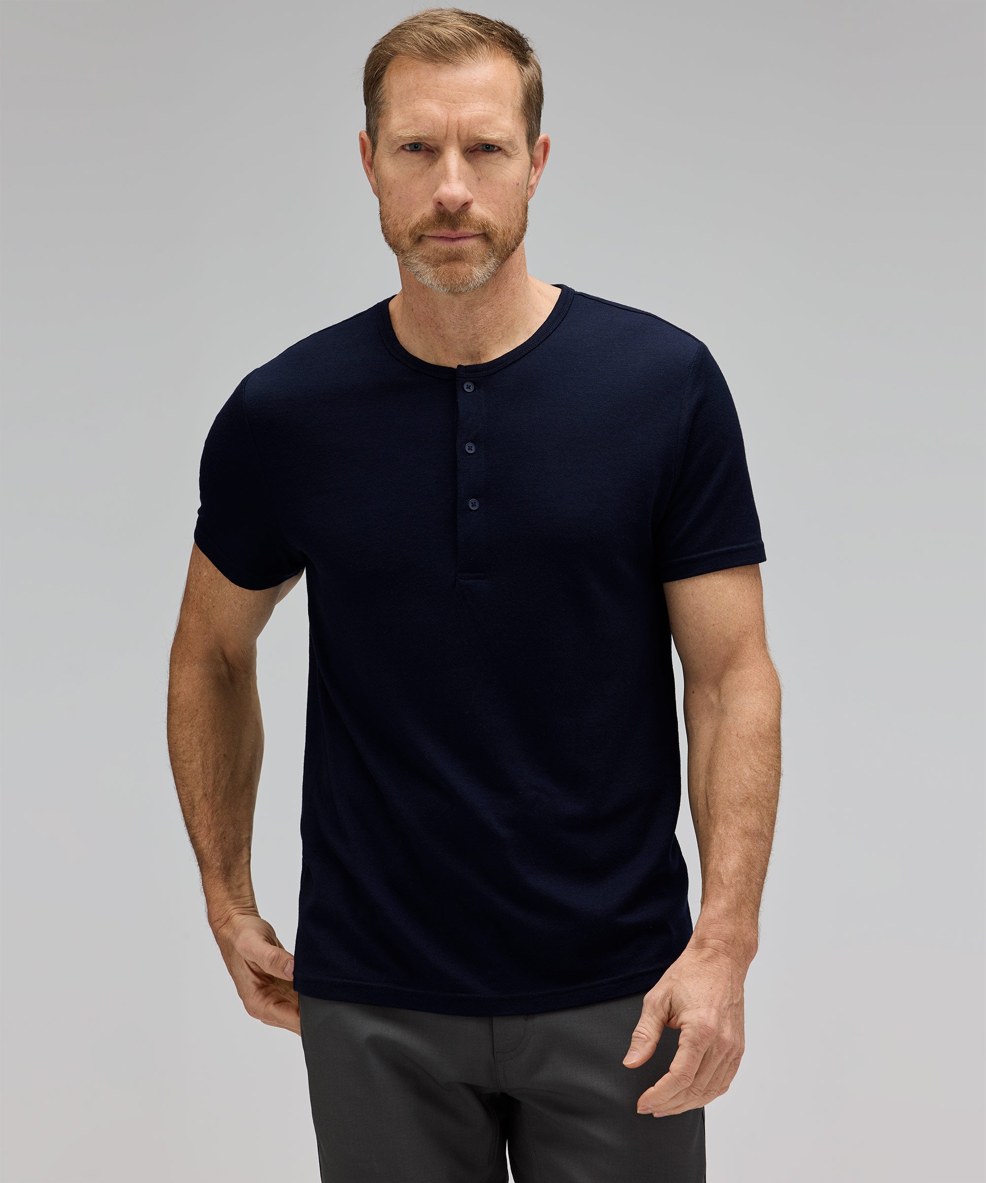 Men's Merino Short Sleeve Henley、mySite、noshort