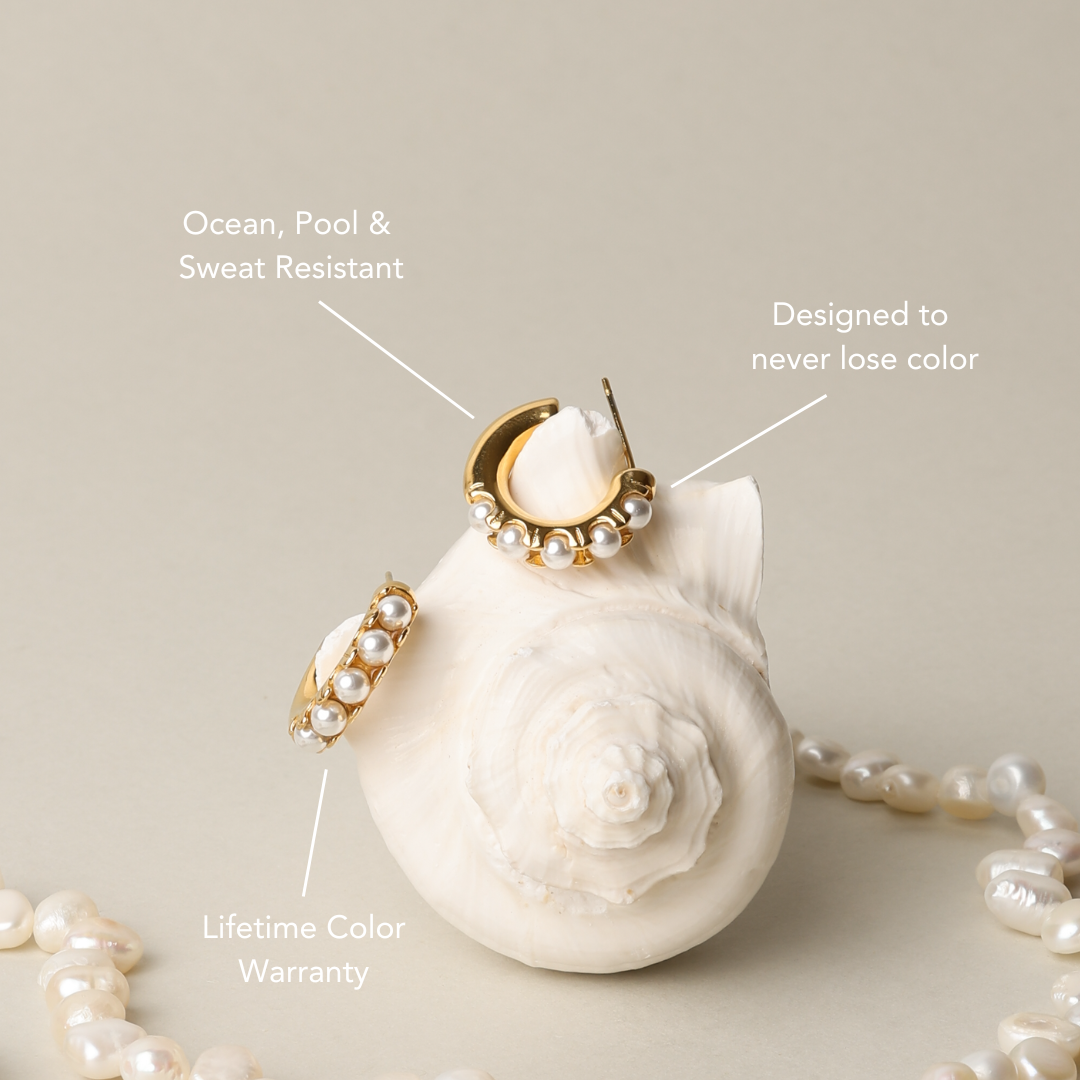 Mini Pearl Huggies Earrings、mySite、hinf8tx79