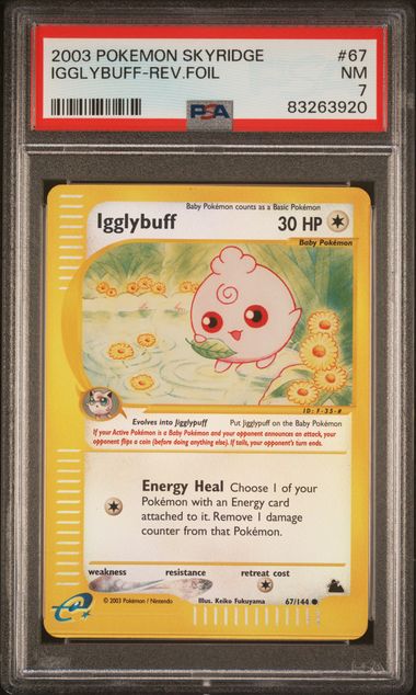Igglybuff Reverse Holo #67 PSA 7 Skyridge、mySite、waistdrama