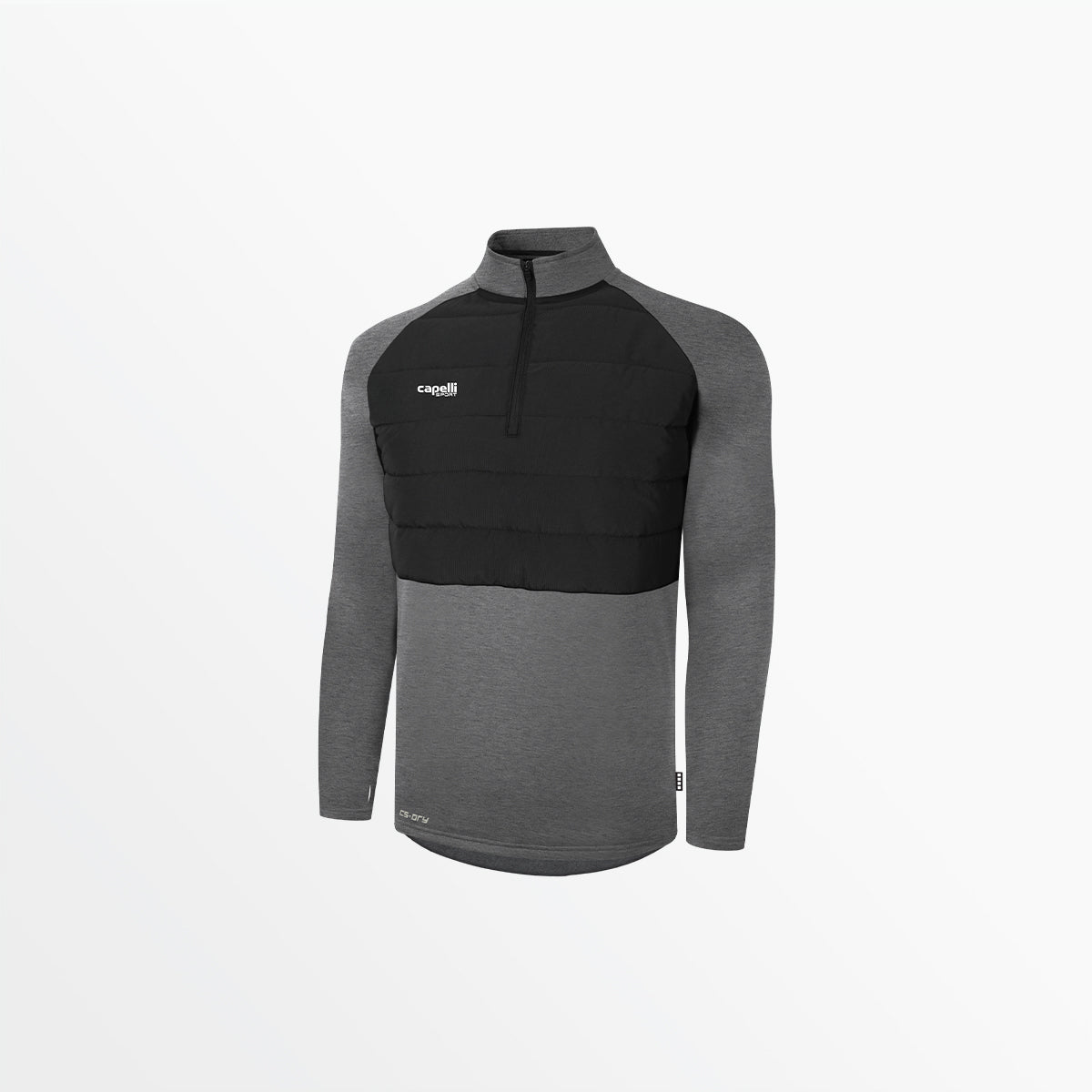 YOUTH BASICS THERMA FLEECE WOVEN FRONT 1/4 ZIP TOP