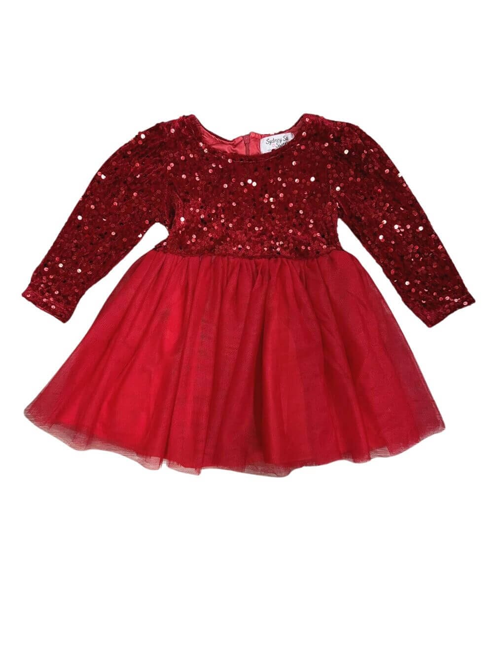 Dark Red Sequin & Velvet Girls Chiffon Tutu Dress、mySite、camillekostekn