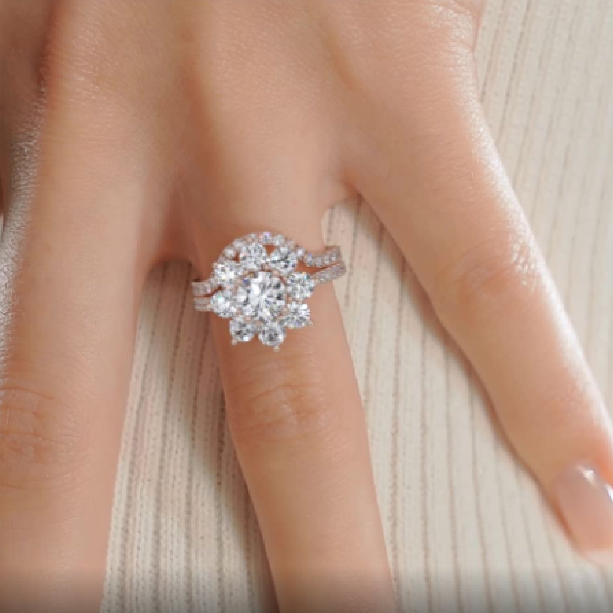 La Fleur Diamond Bridal Set -14K Rose Gold、mySite、hinf8tx79