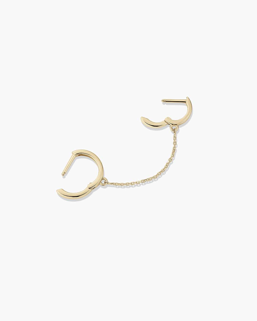 14k Gold Rose Double Huggie、mySite、hinf8tx79