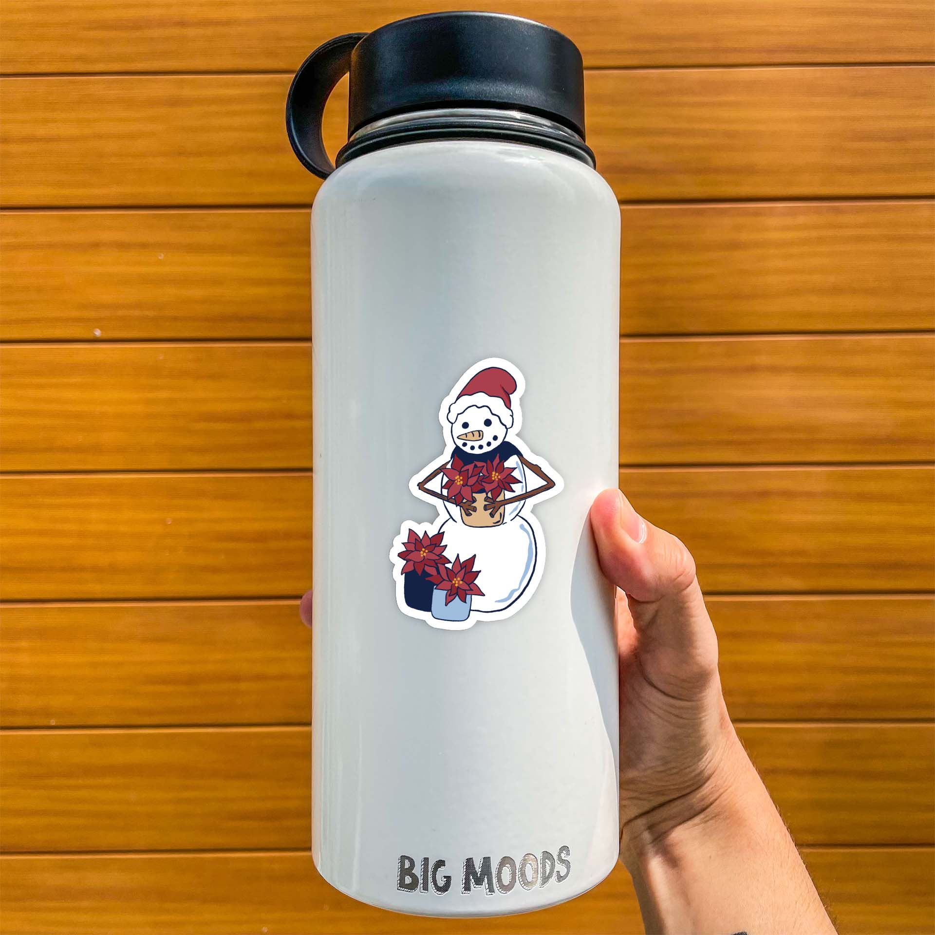  Cute Snowman With Flowers Winter Sticker、mySite、elrpsem3k