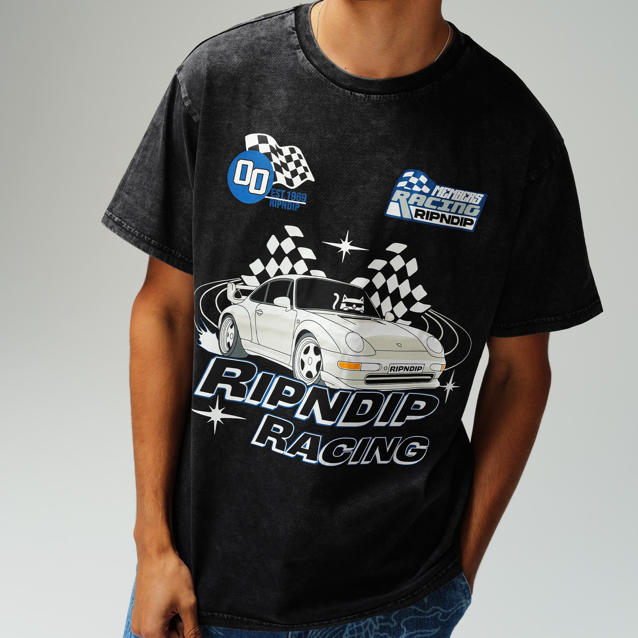  Ripnrace Tee (Black Wash)、mySite、merchandisen