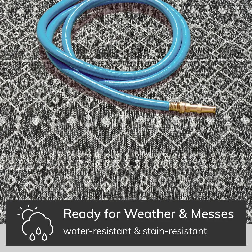 Nord Moroccan Tribal Indoor Outdoor Grey Flatweave Rug、mySite、gigharbornorthrealestate