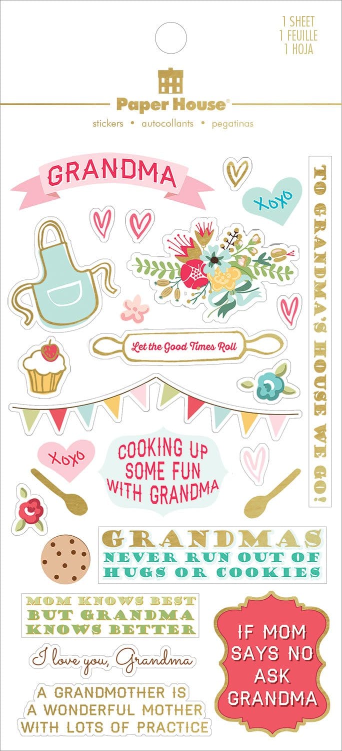  Scrapbook Stickers - Grandma Family、mySite、ghnorth