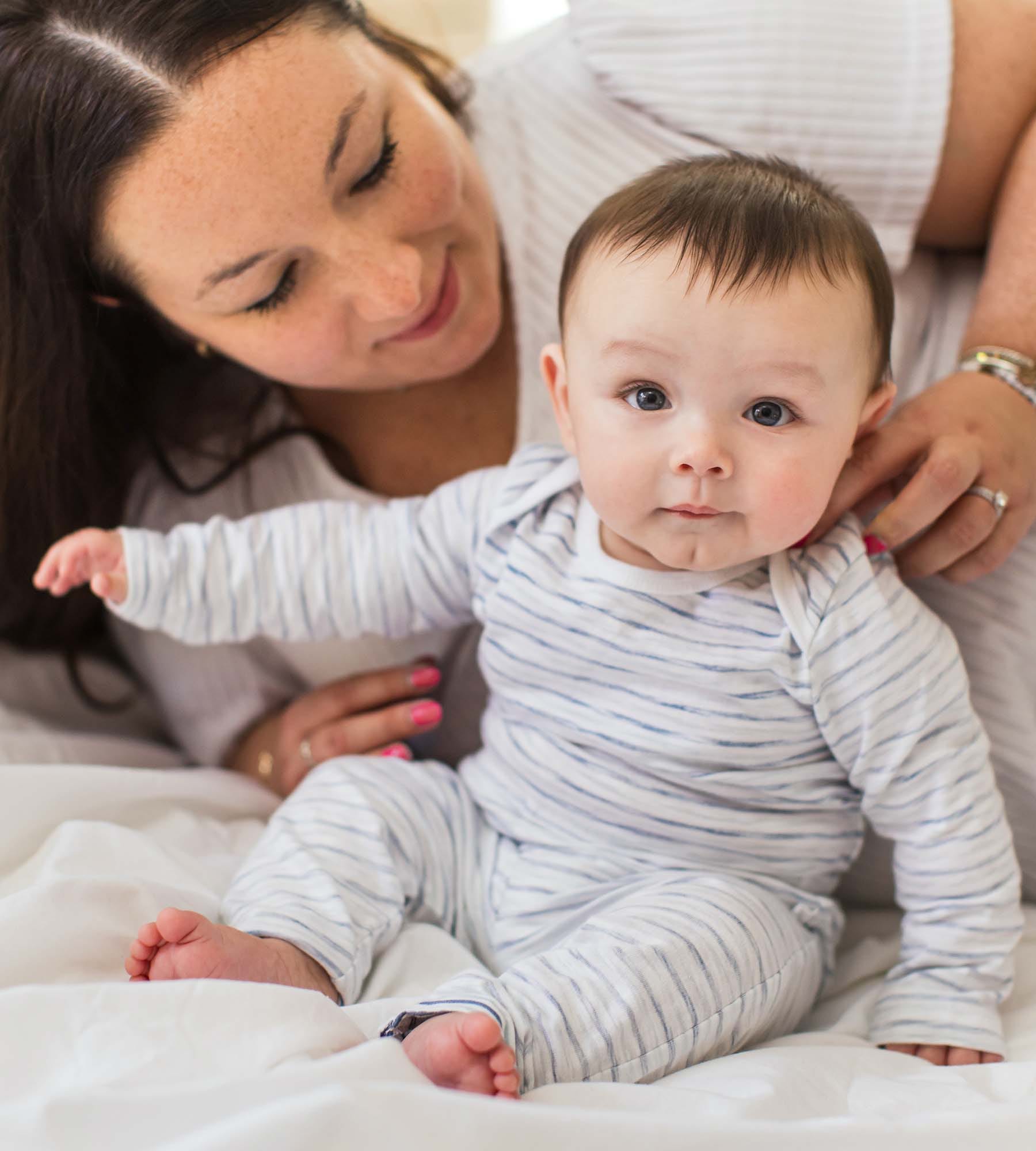 Slub Stripe Baby Boy Bodysuit Set、mySite、g9winljtr