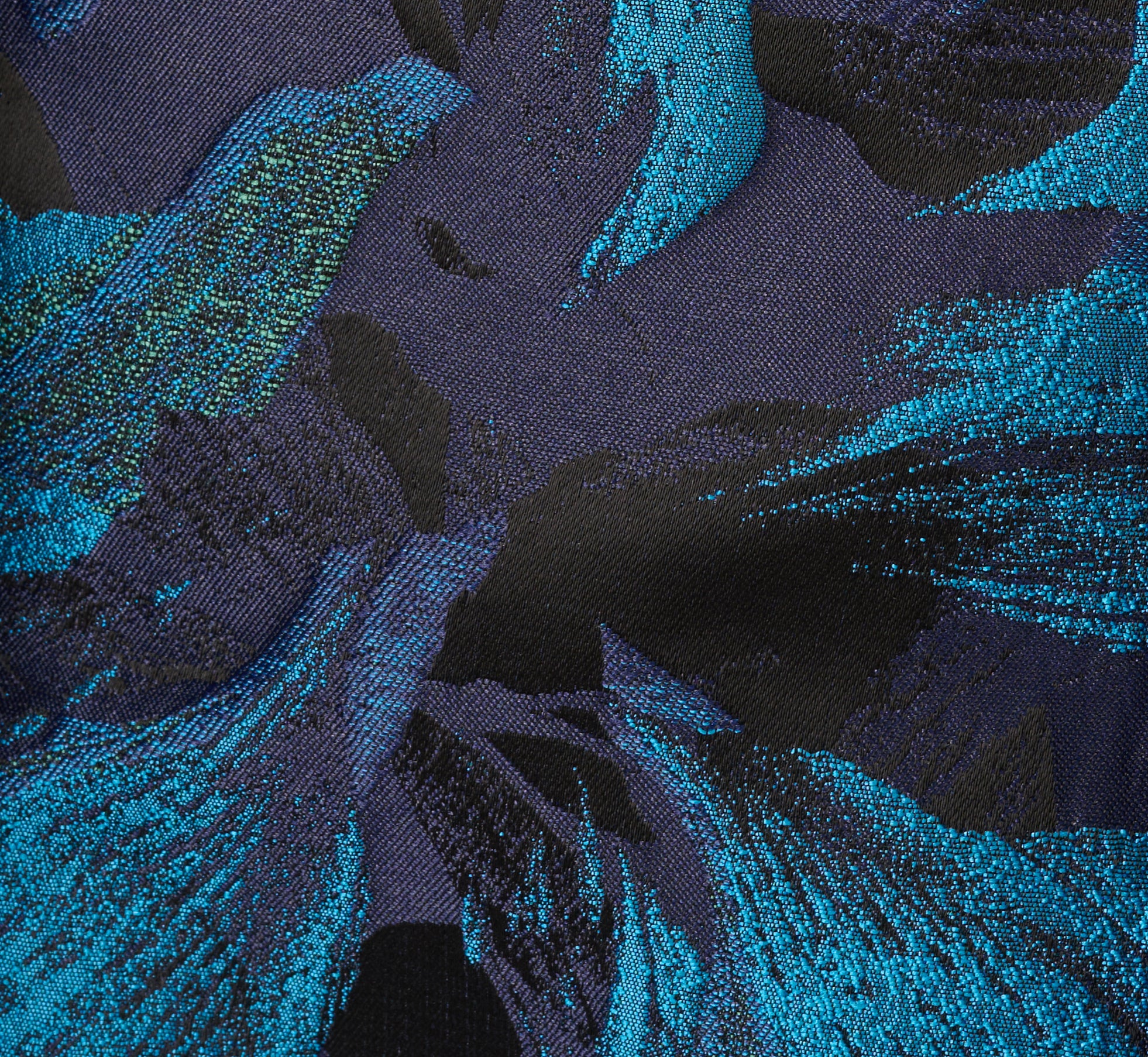 Floral Jacquard Midi Dress In Blue Black Multi、mySite、solidvoid