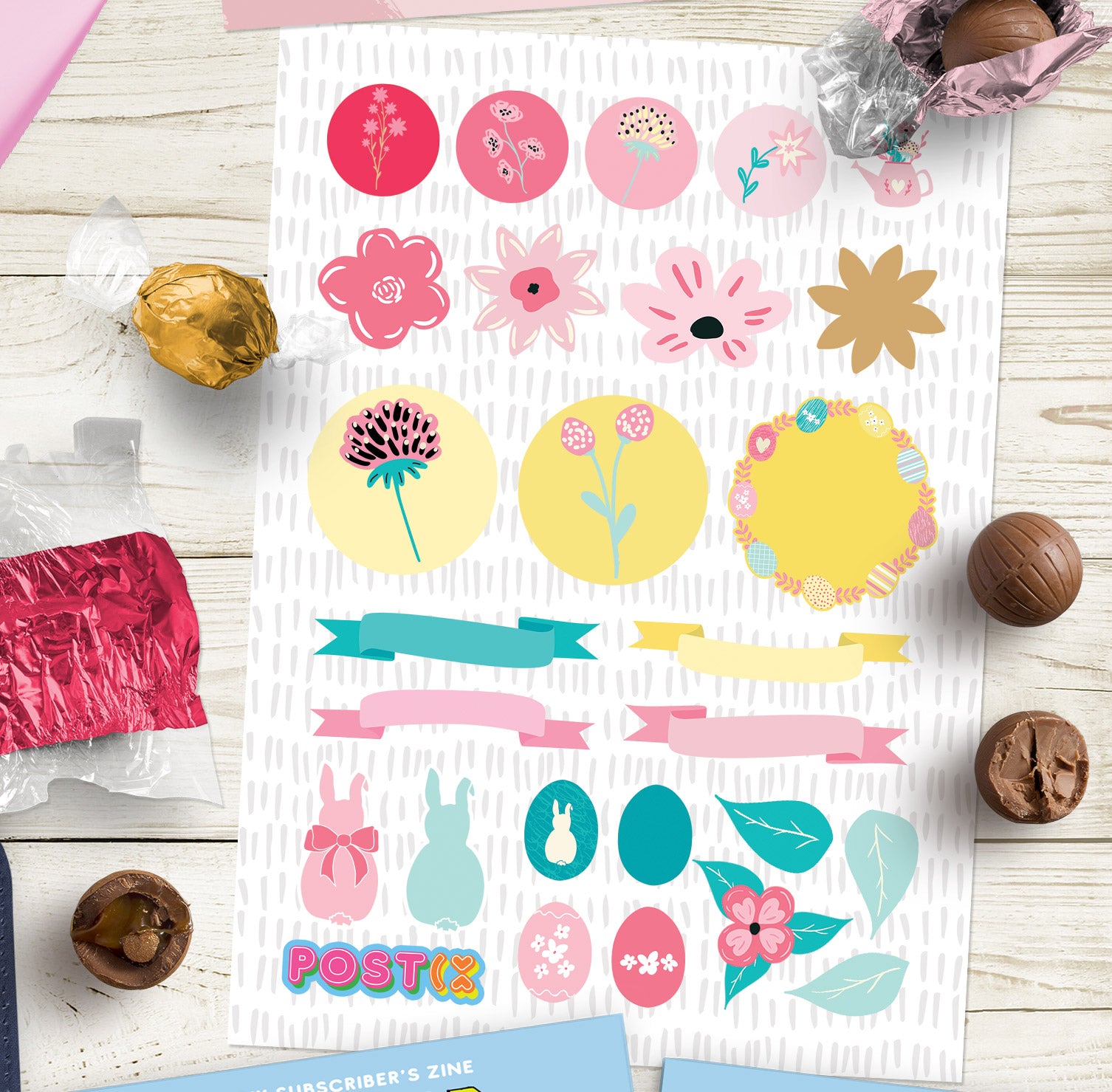  Elegant Easter Sticker Sheet、mySite、ghnorth