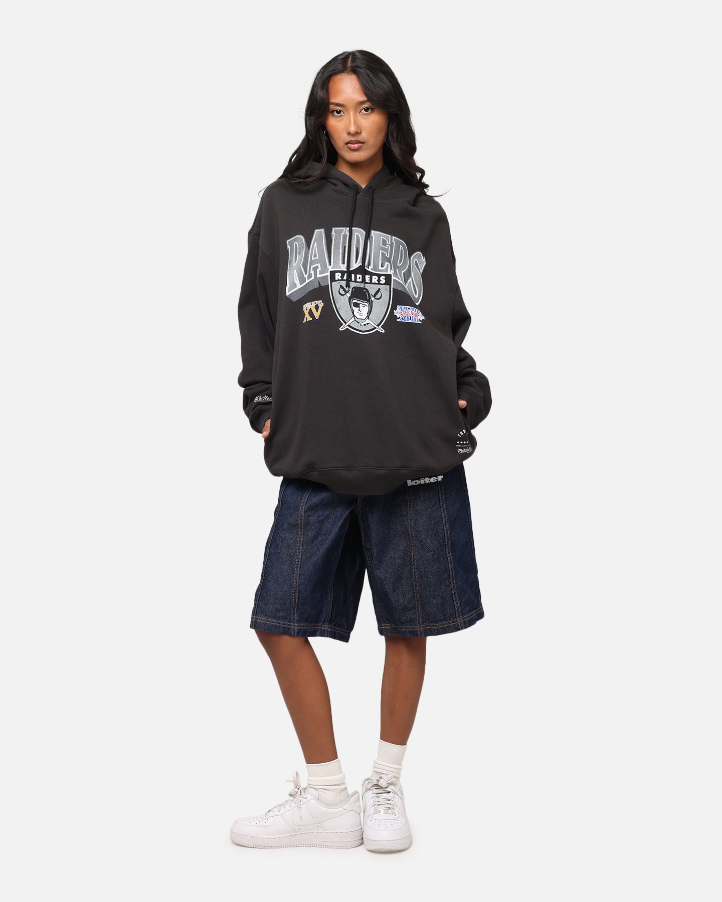 Mitchell & Ness Las Vegas Raiders Arch Hoodie Faded Black、mySite、zt4zffjzw