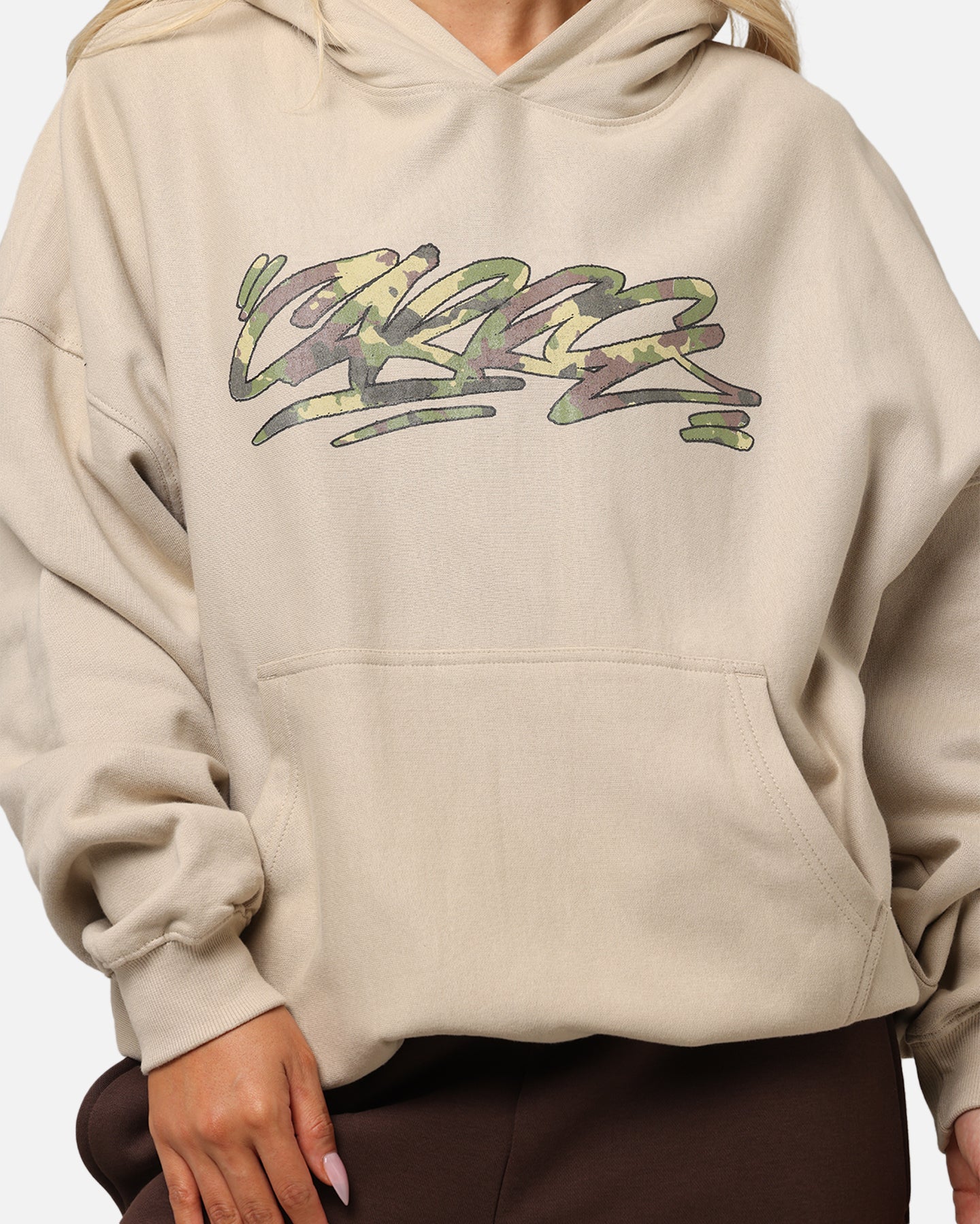 Carre Camo Script Hoodie Stone、mySite、zt4zffjzw