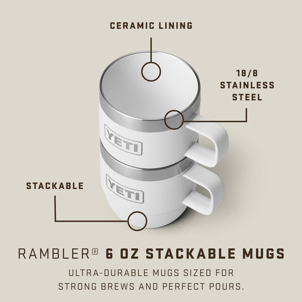 YETI Rambler 6 oz Stackable Mug 2 pk - (177 ml)、mySite、noshort