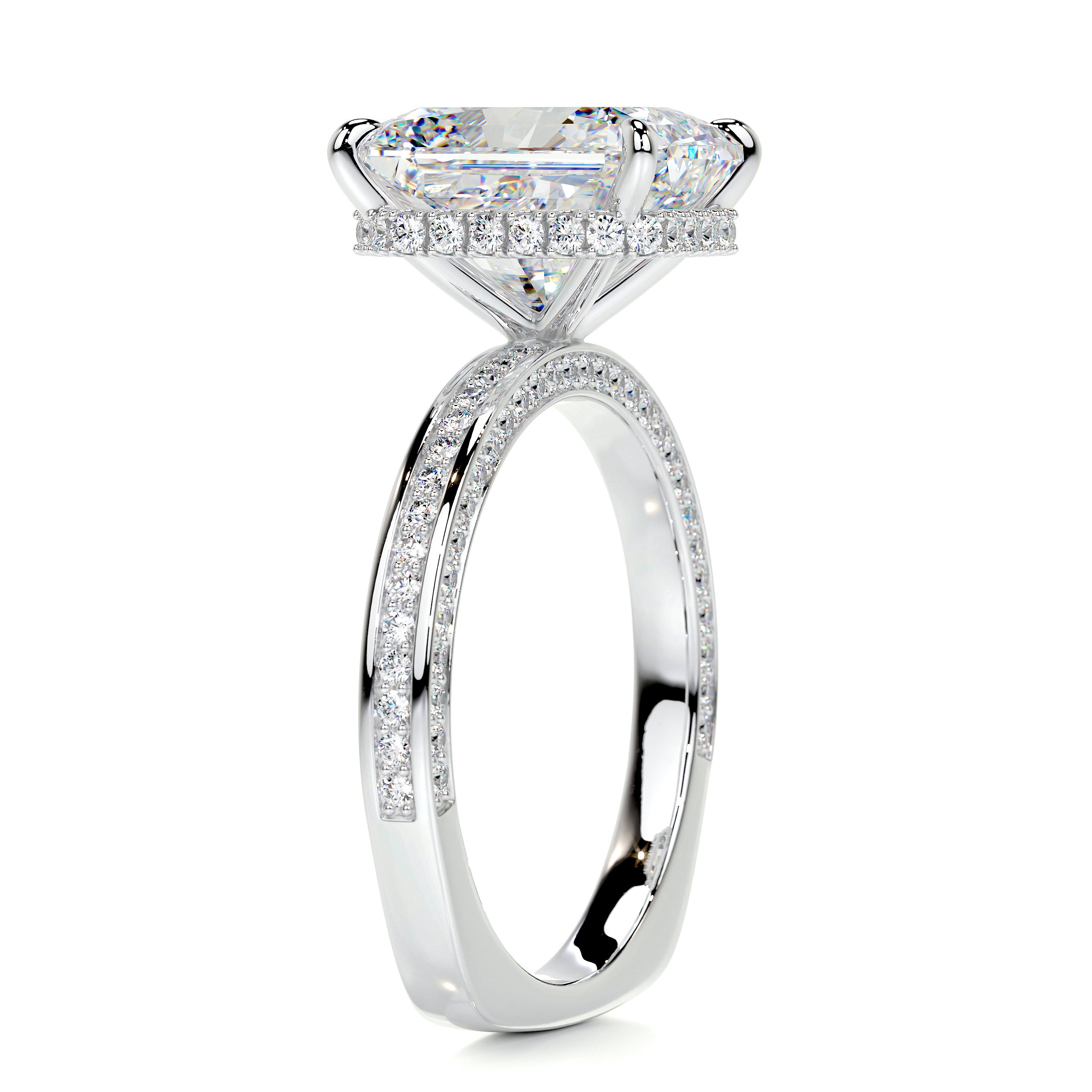 Pamela Moissanite & Diamond Ring -14K White Gold、mySite、hinf8tx79