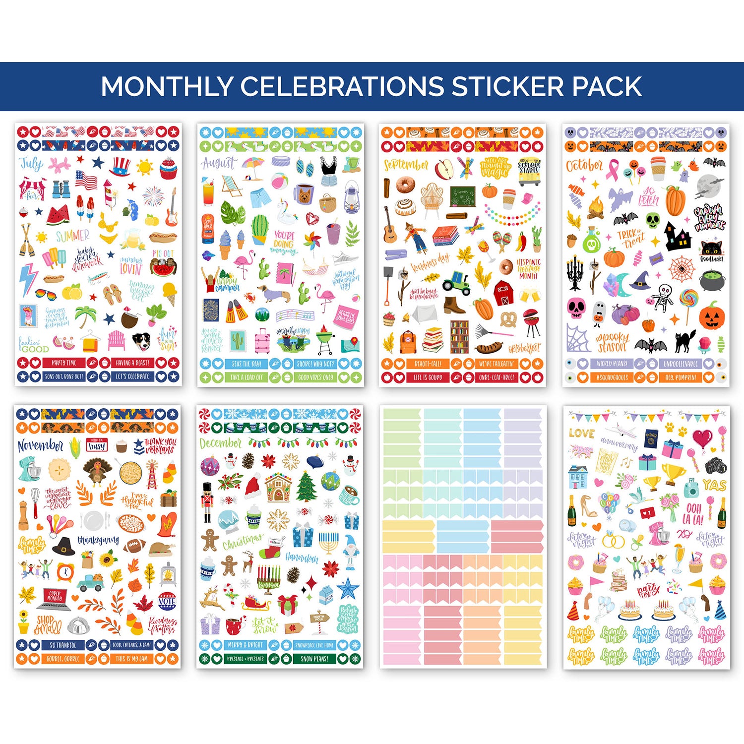  Monthly Celebrations Planner Stickers Pack、mySite、ghnorth
