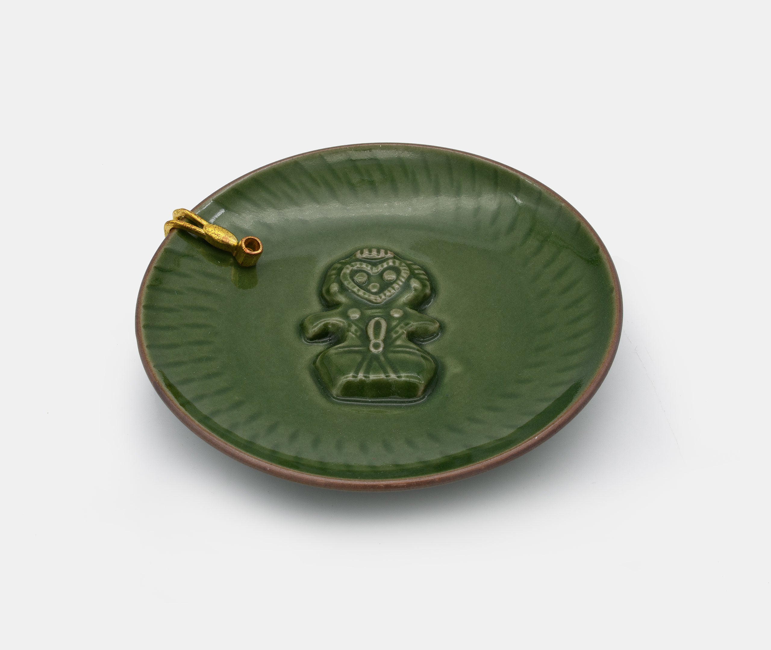 Jomon Dogu Incense Stick Holder Owl - Green、mySite、topwebapps