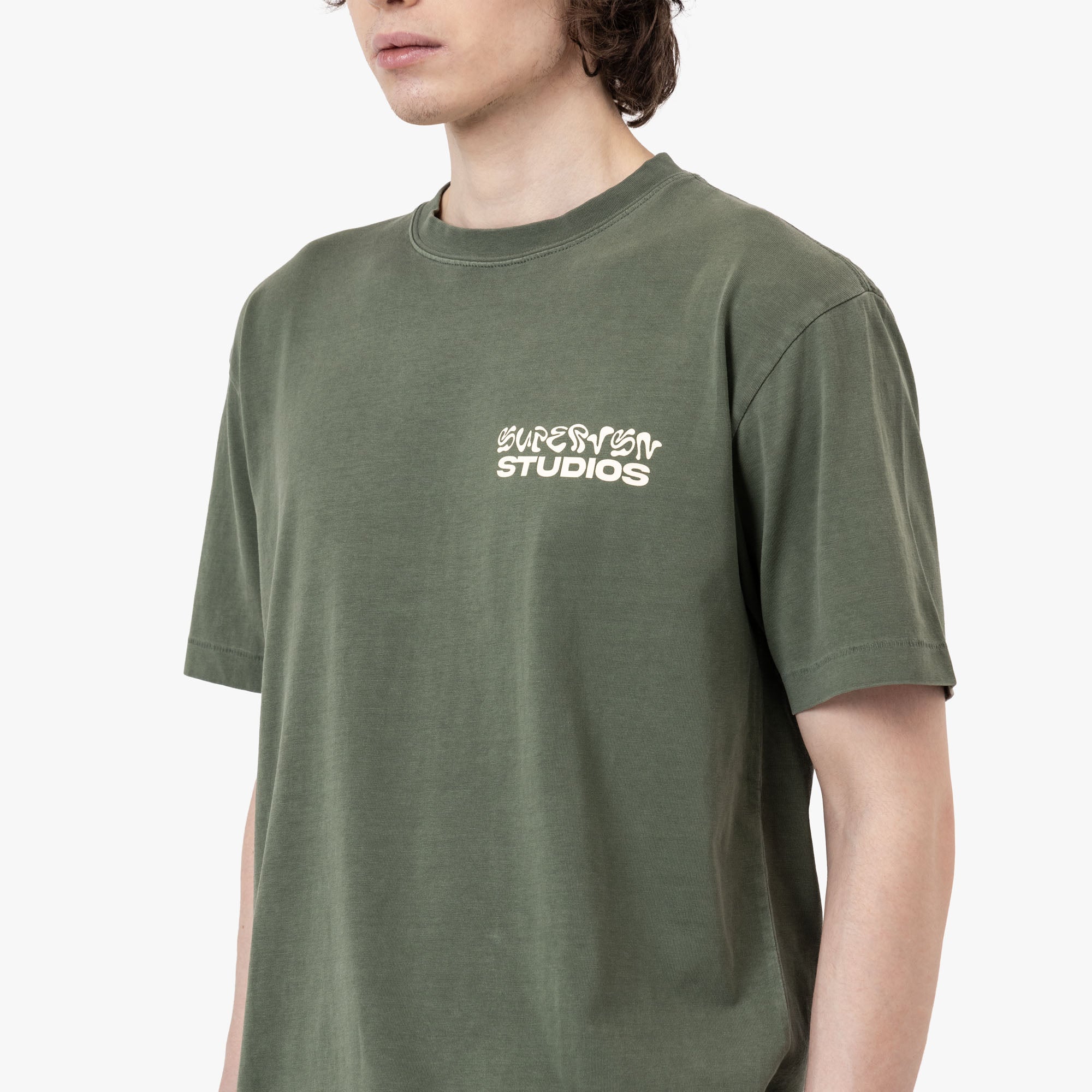  Supervsn Palm T-Shirt / Moss、mySite、merchandisen