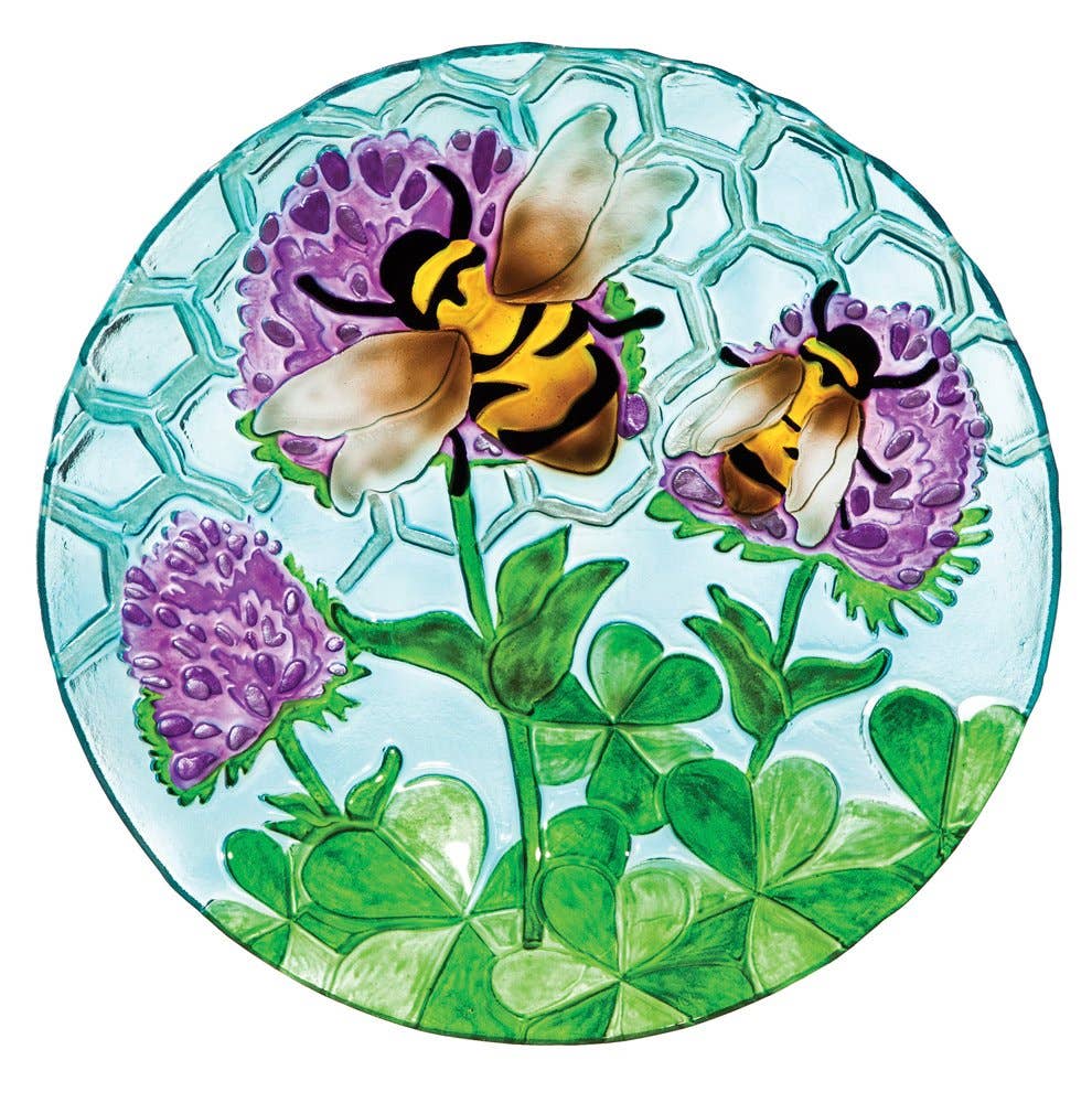 Bumble Bees 18 Glass Birdbath (stand sold separately)*、mySite、g9winljtr