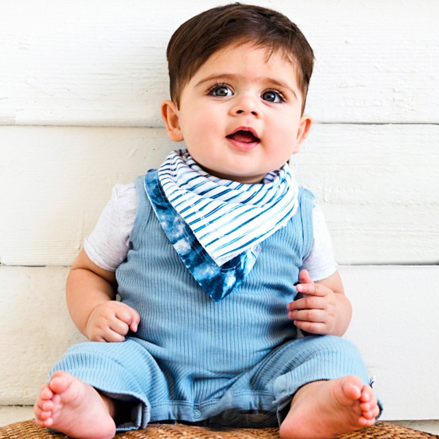  3-Piece Organic Cotton Rib Romper, T-Shirt and Reversible Bib、mySite、layawaytickets
