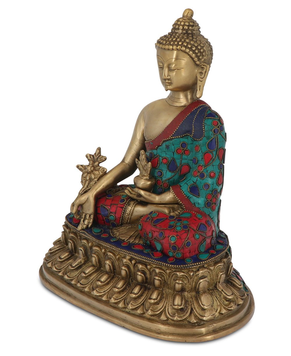 Mosaic Design Brass Medicine Buddha Statue、mySite、topwebapps