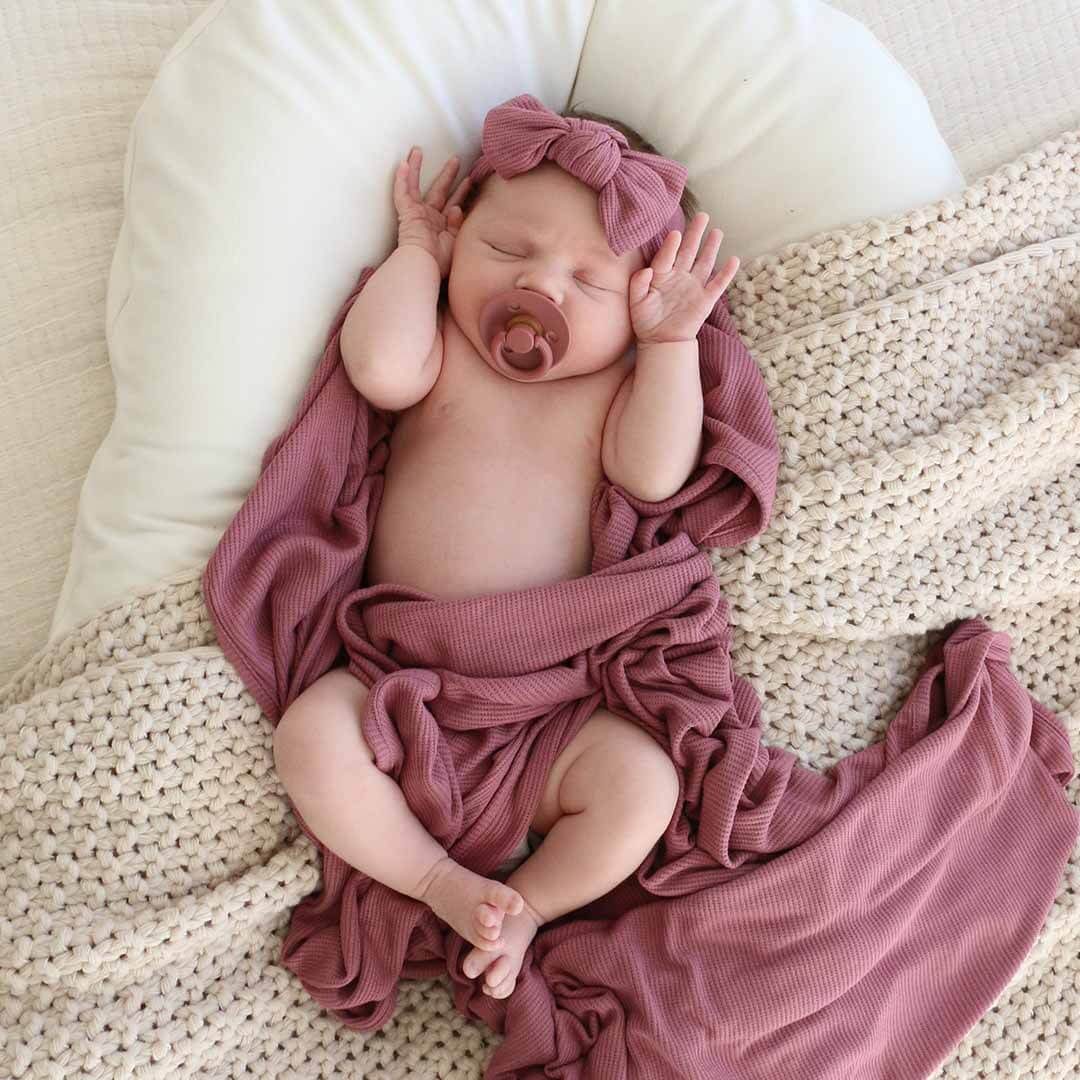  Boysenberry Bamboo Waffle Oversized Swaddle Blanket、mySite、layawaytickets