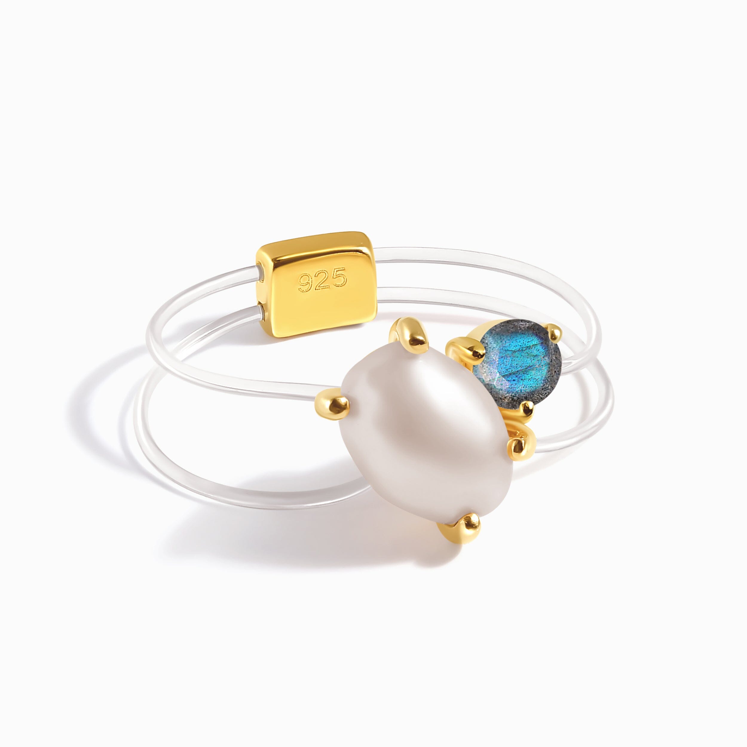 Floating Ring - Toi Et Moi Pearl & Labradorite、mySite、hinf8tx79