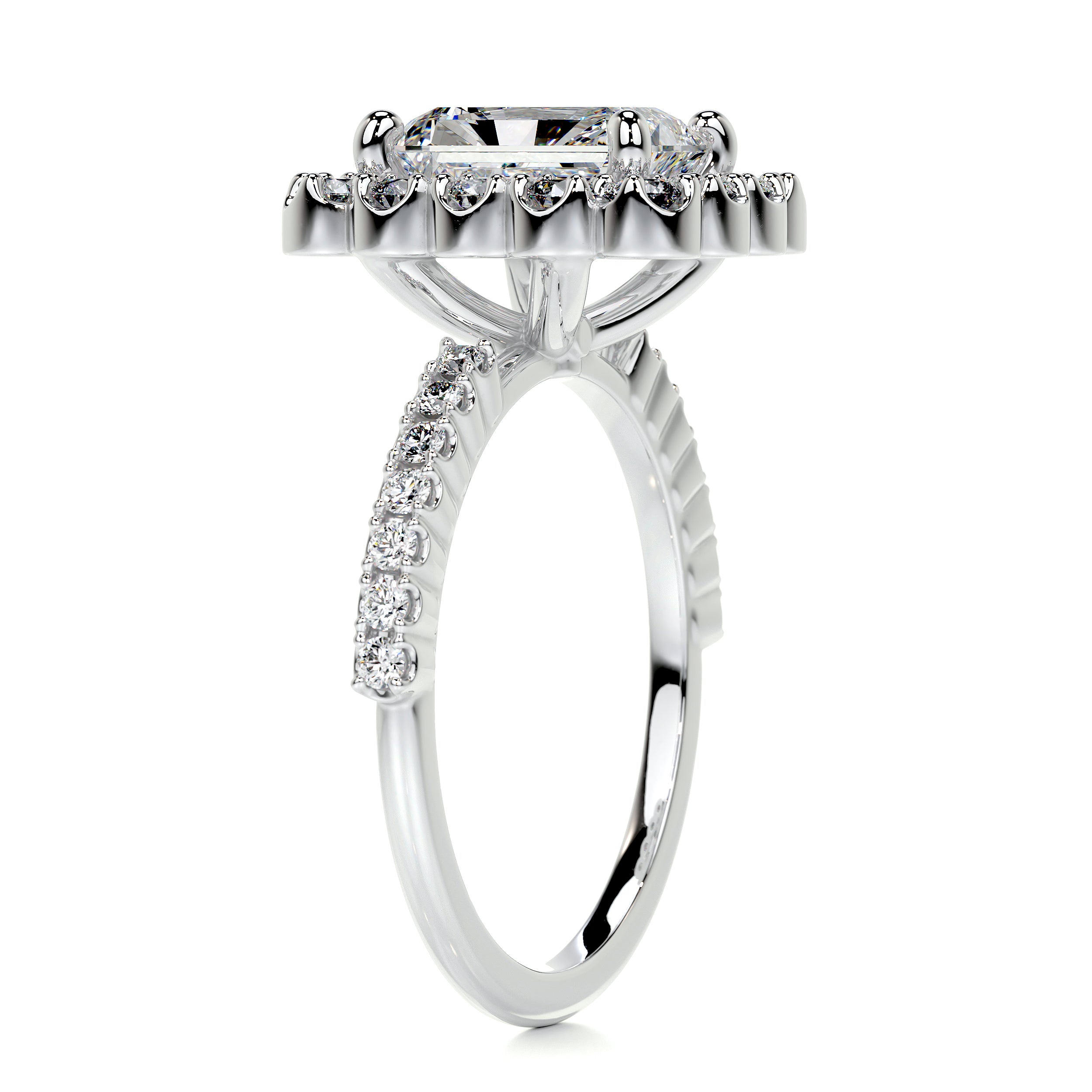 Abby Moissanite & Diamond Ring -14K White Gold、mySite、hinf8tx79